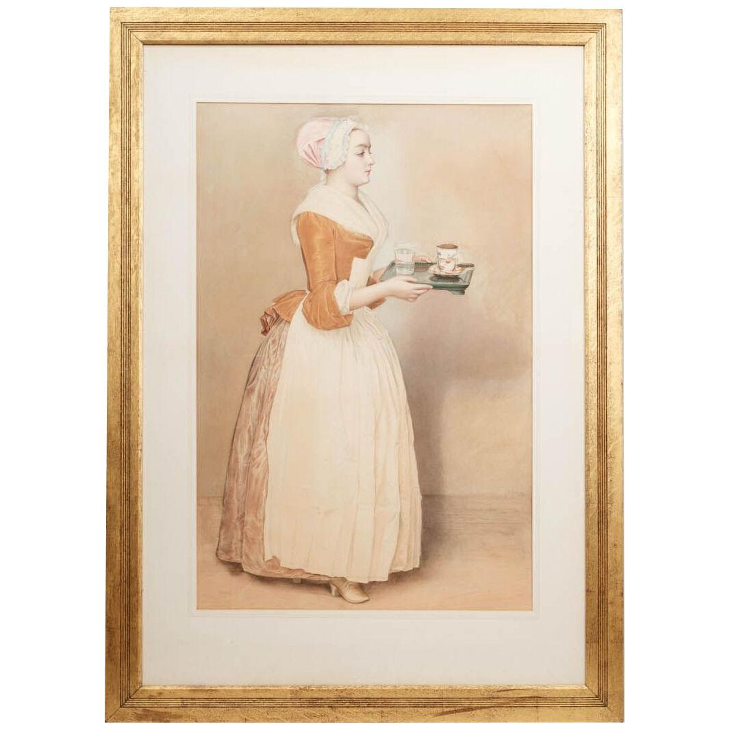 The Chocolate Girl by August Von Schiegel (After J. Etienne Liotards)