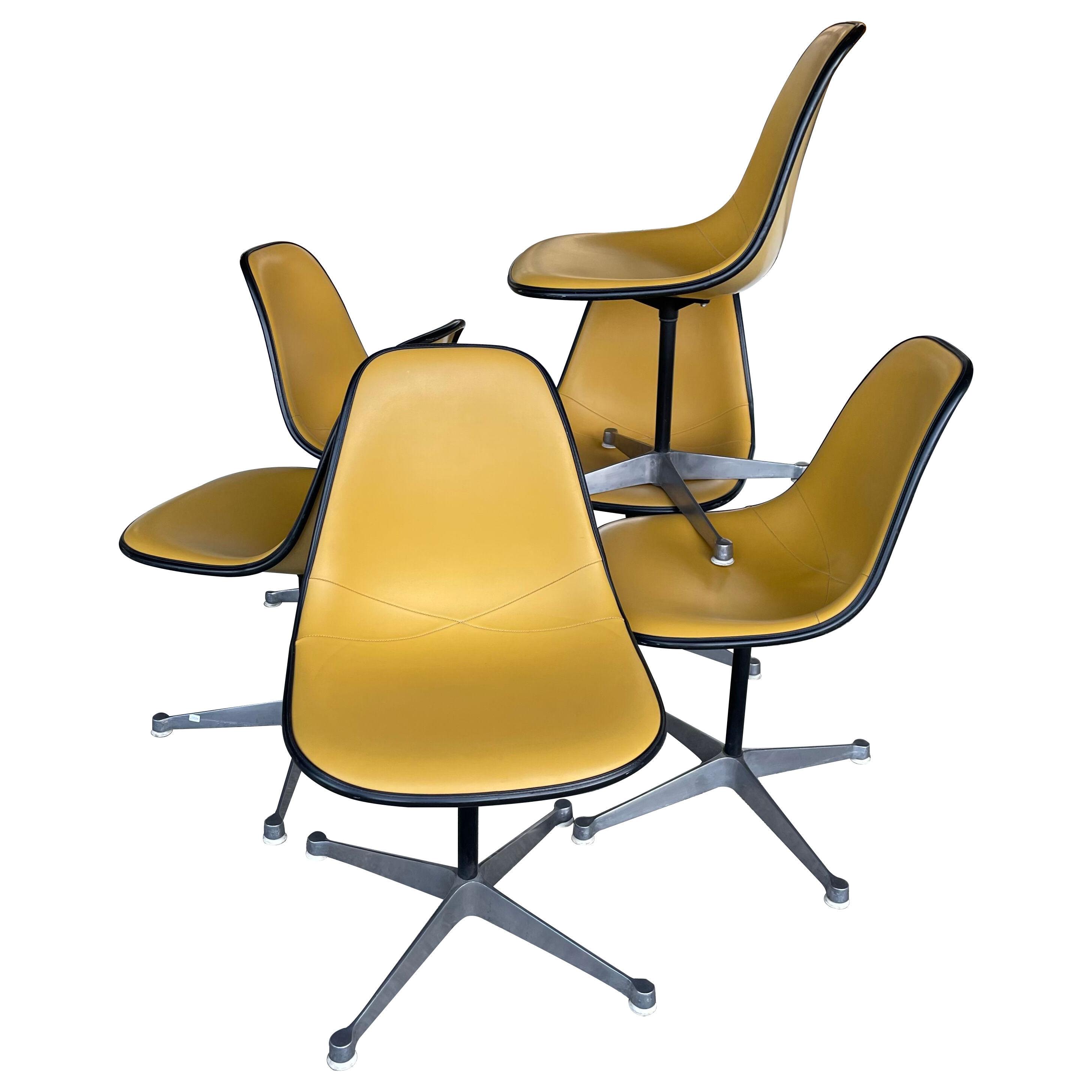 1975 Eames for Herman Miller Swivel Chairs, Set of 6