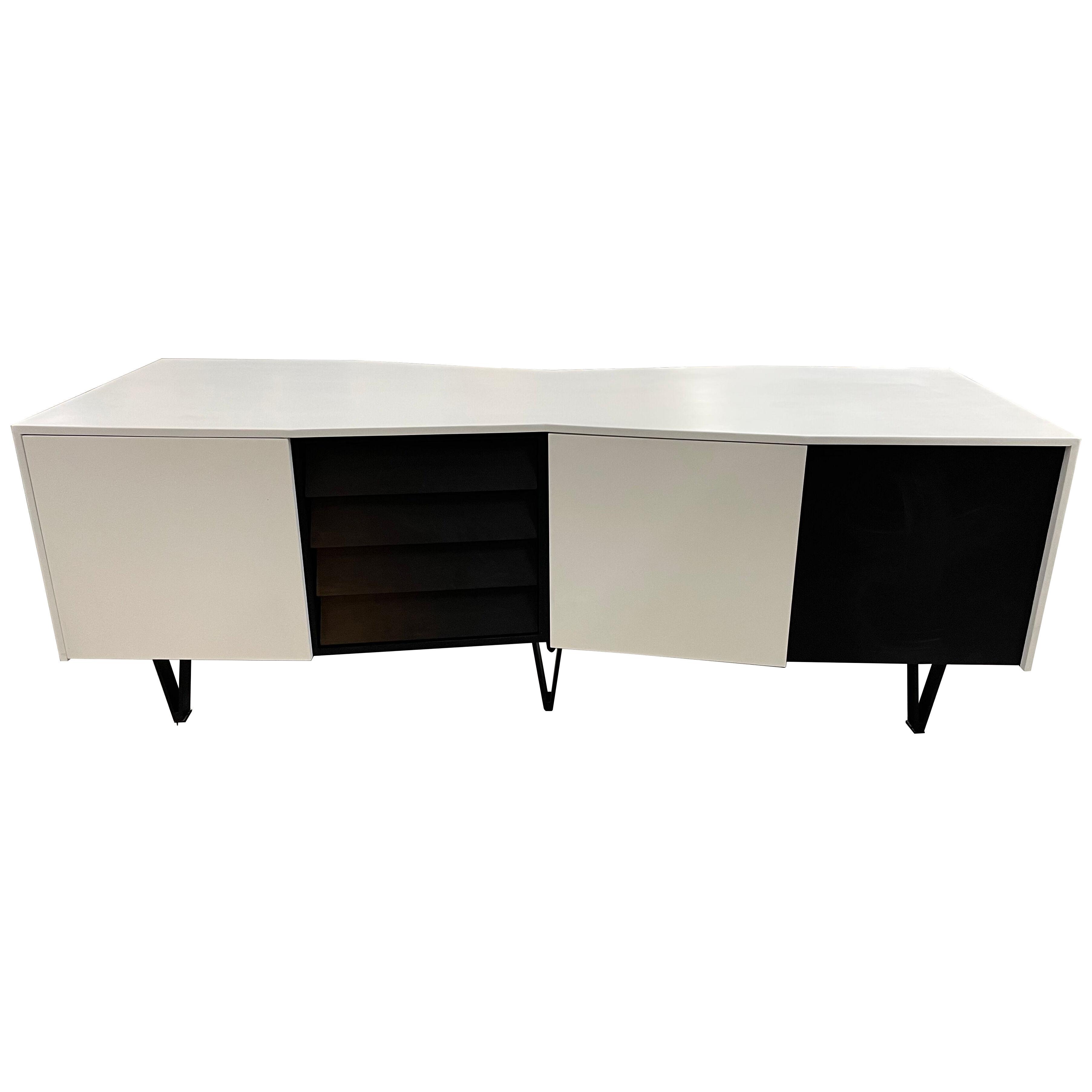 Two Sided Angled Credenza After Gil Ponti