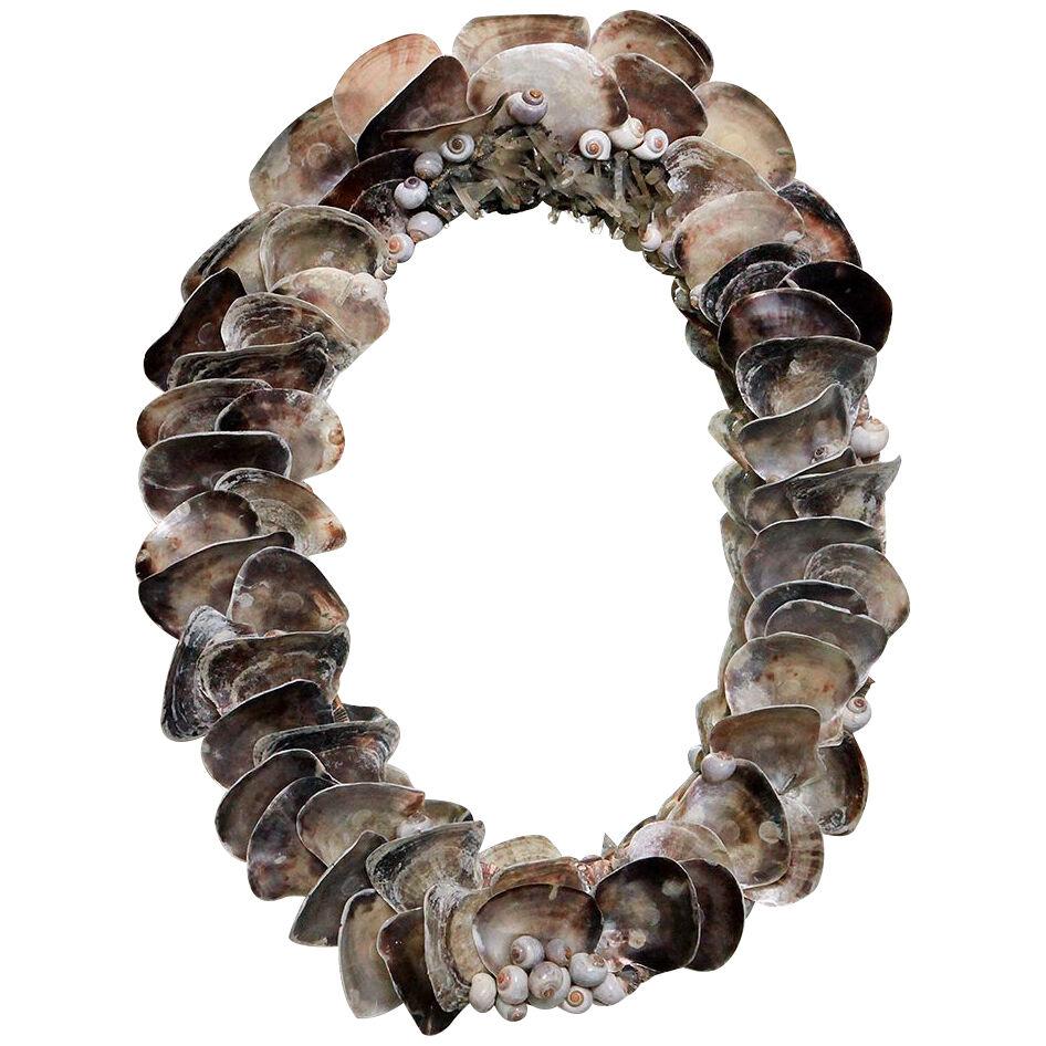 OVAL OYSTER SHELL MIRROR