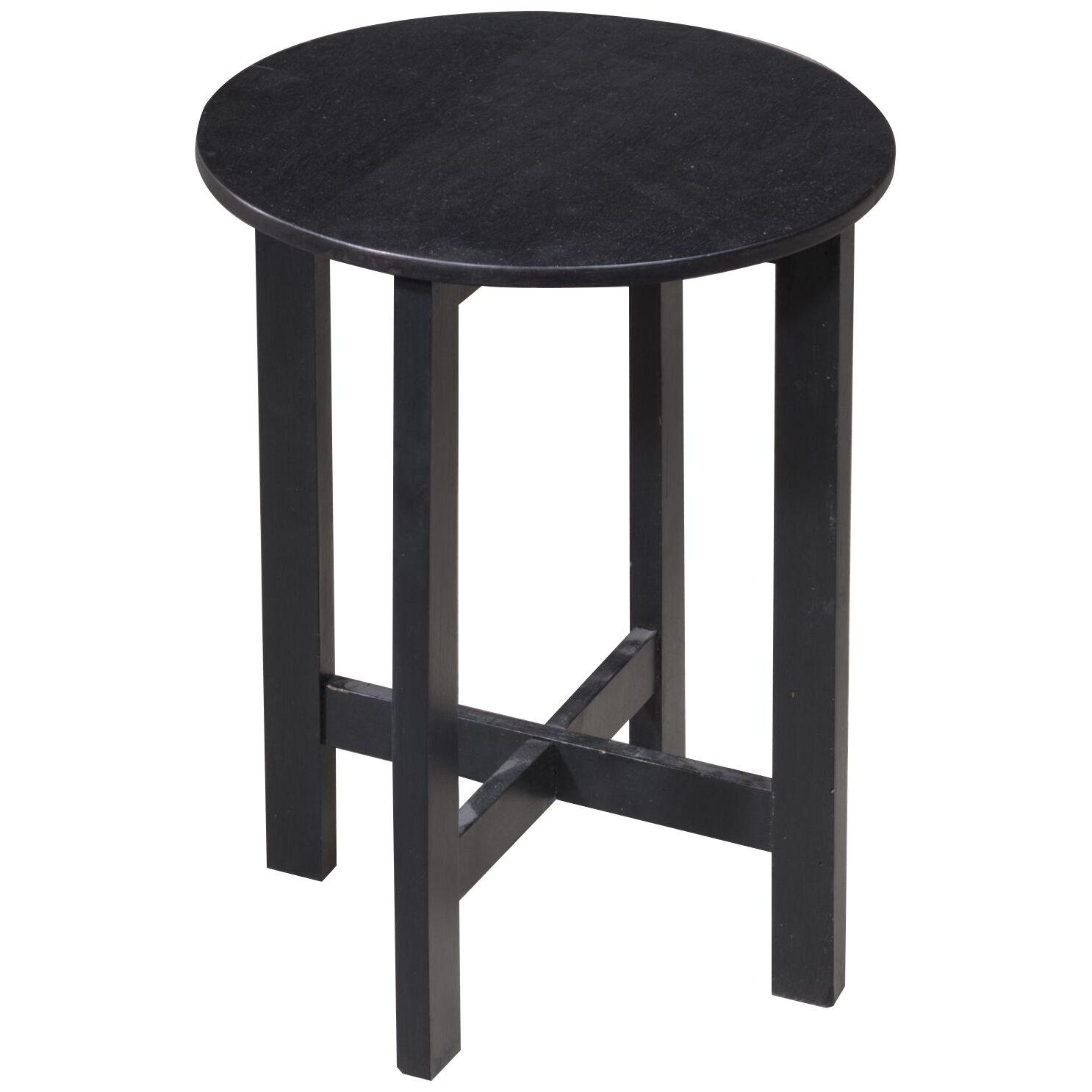 Black Wooden Side Table or Stool, Germany, 1920s