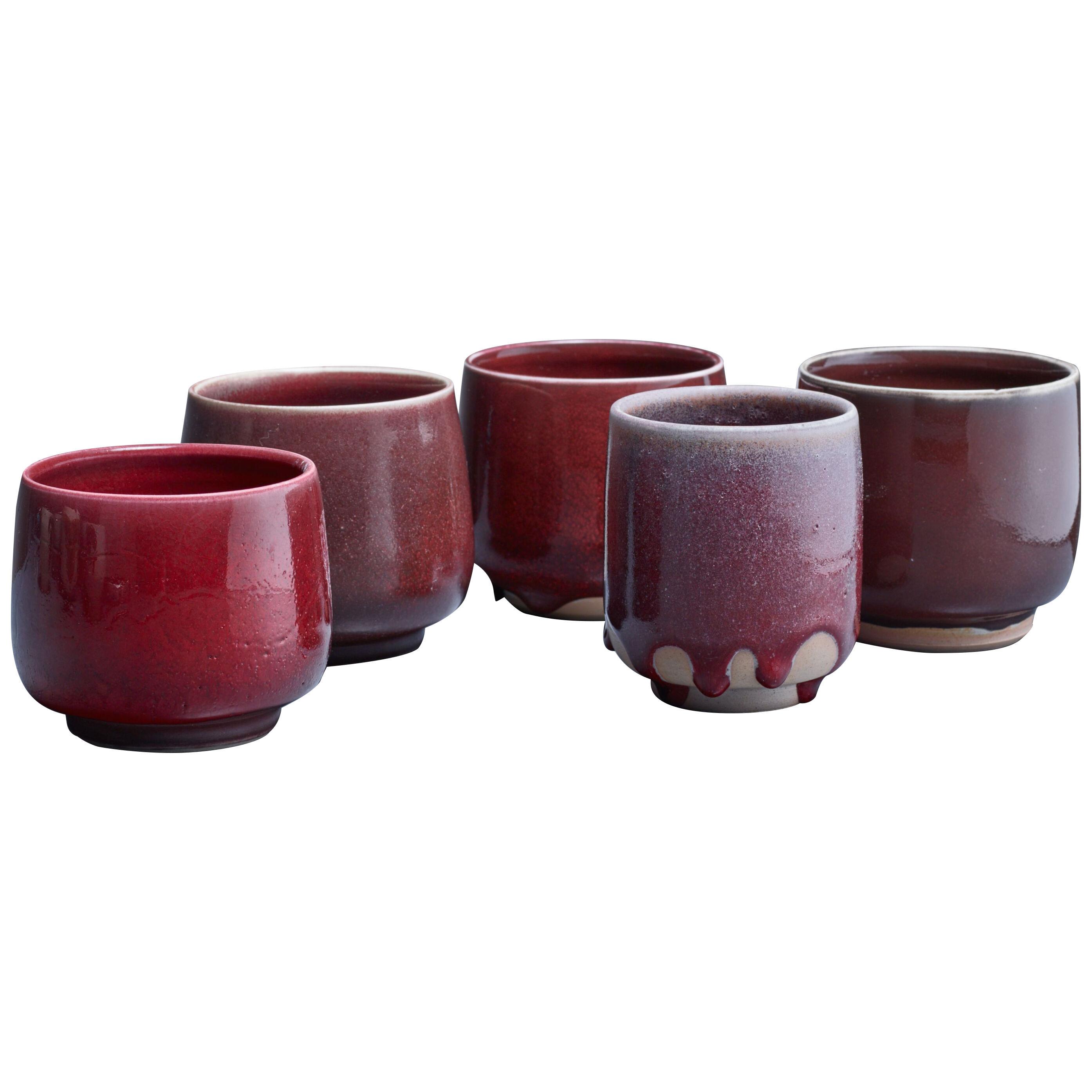 Rolf Palm Set of Five Ceramic Vases, Sweden, 1990s