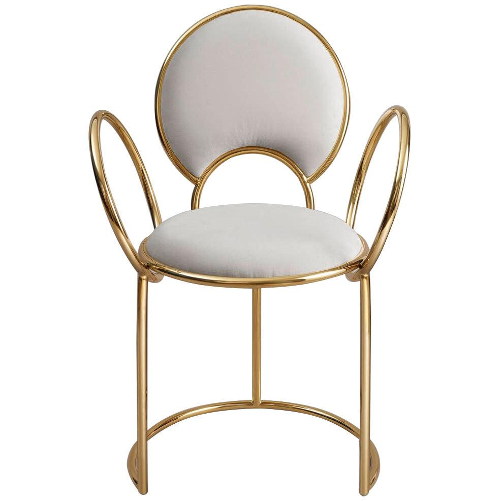 'Yue' Chair with Delicate Loop Armrests
