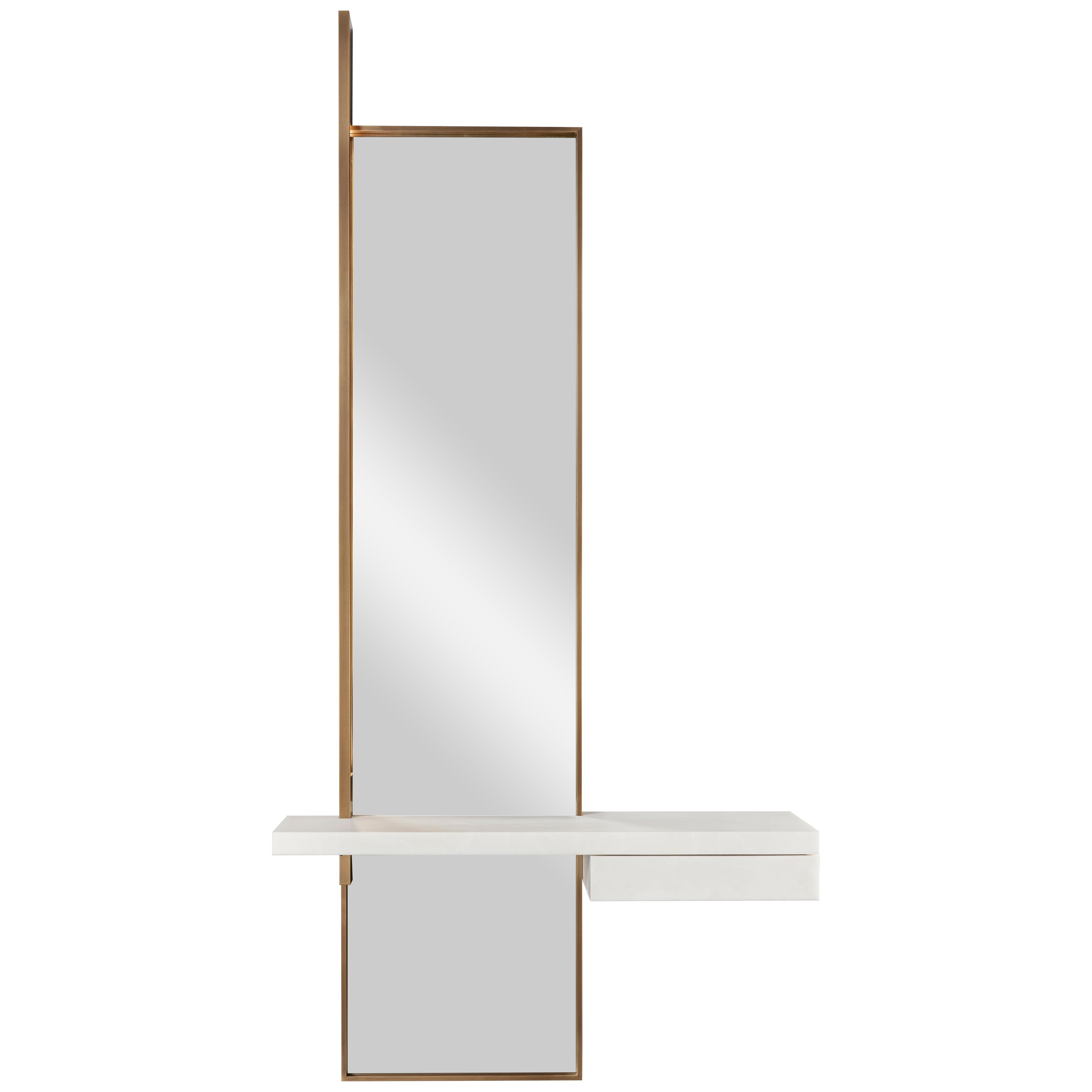 'Ellipse' High Mirror by Isabelle Stanislas including Integrated Light
