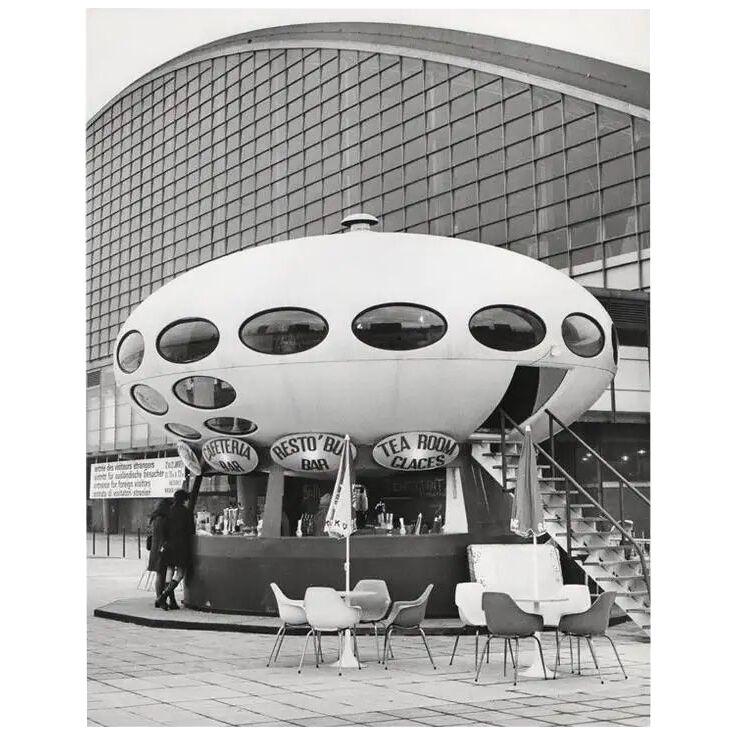 1960, Futuro House, La Défense, Paris, Photographed by Jean Ribière