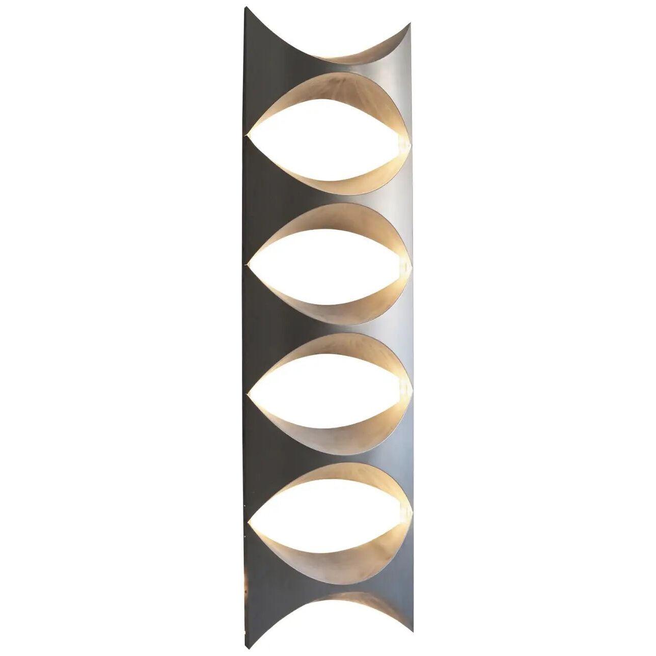 Wall Lamp Made with Sculptura Panels, 1970s