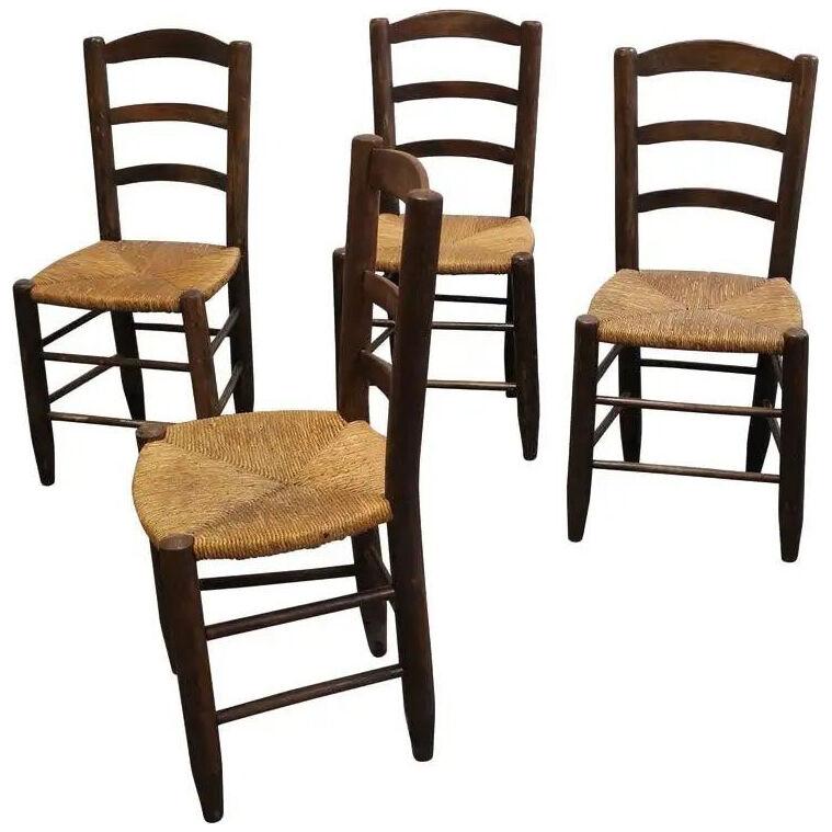 Set of 4 Chairs, French Modernism, circa 1960