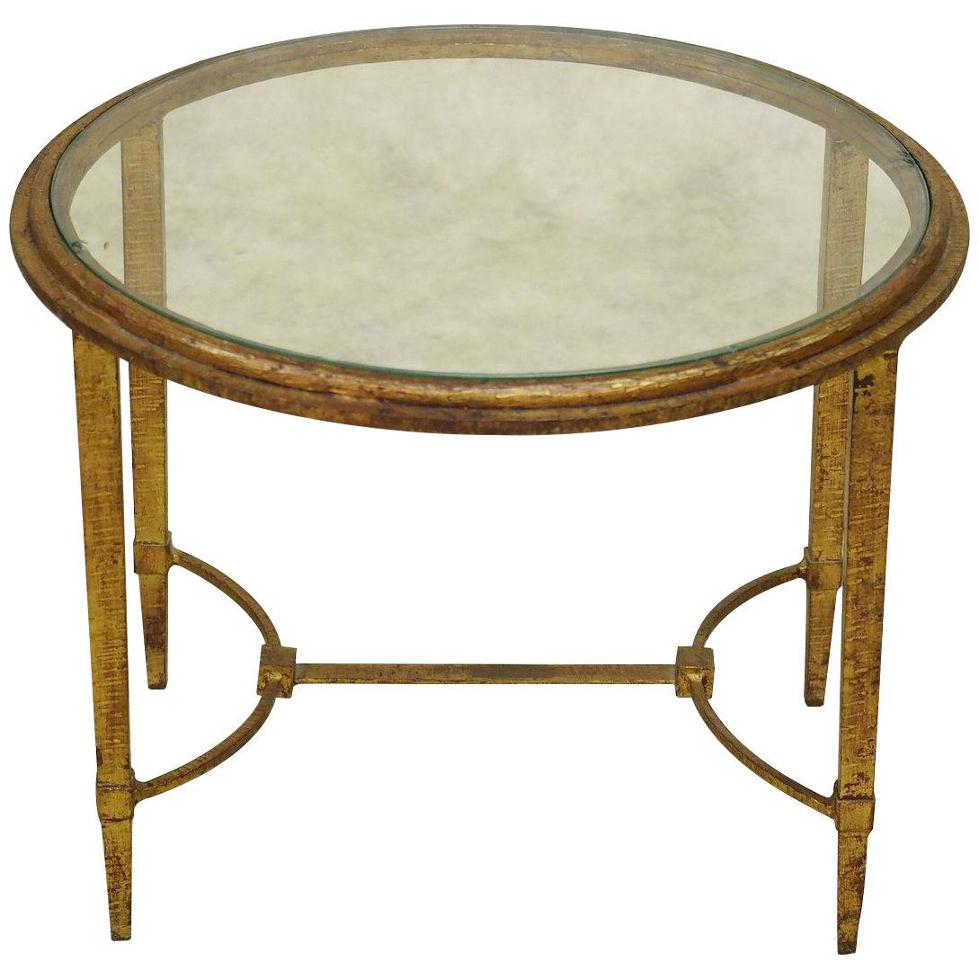 Ramsay gilt iron round side table