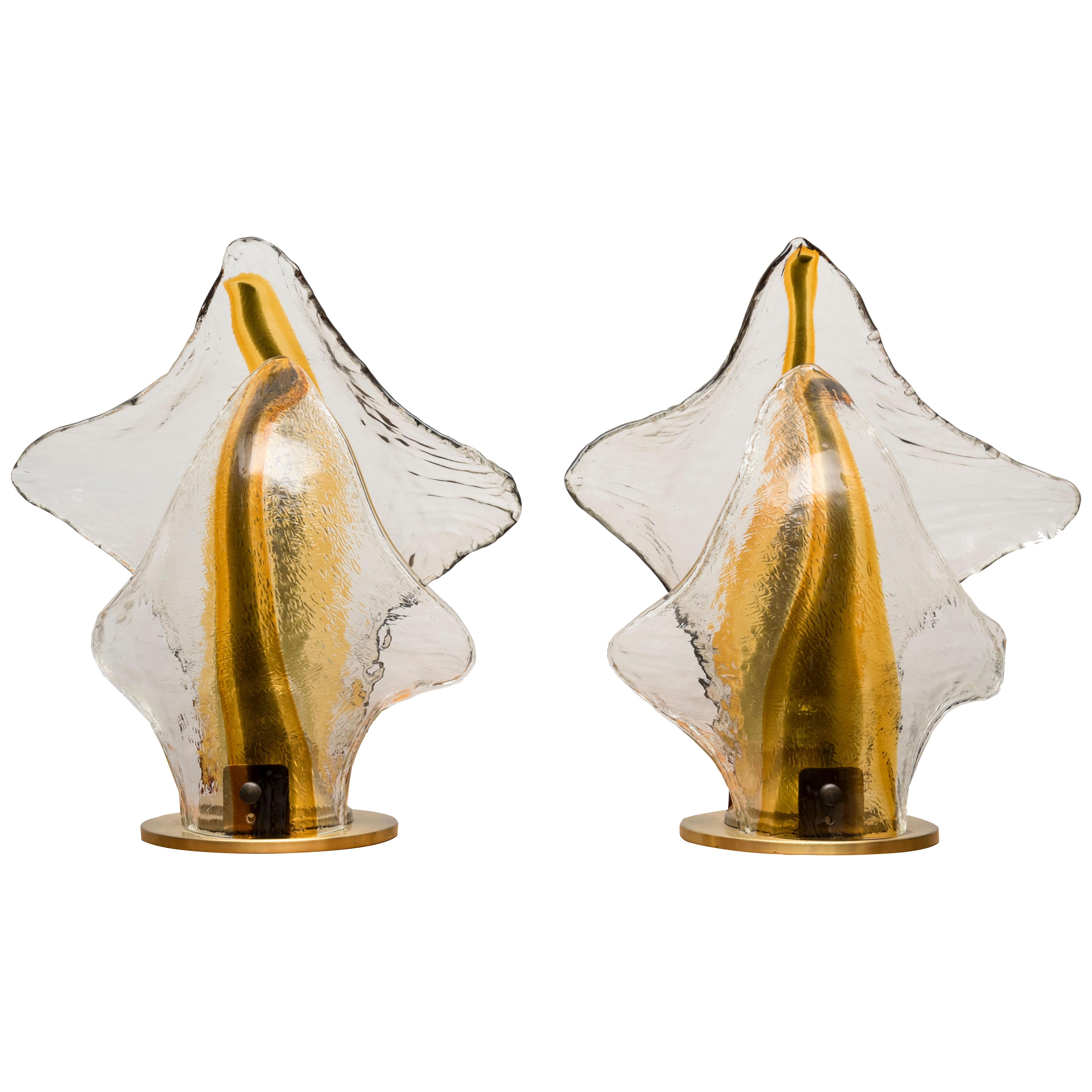 Pair of lamps by Mazzega , circa 1970
