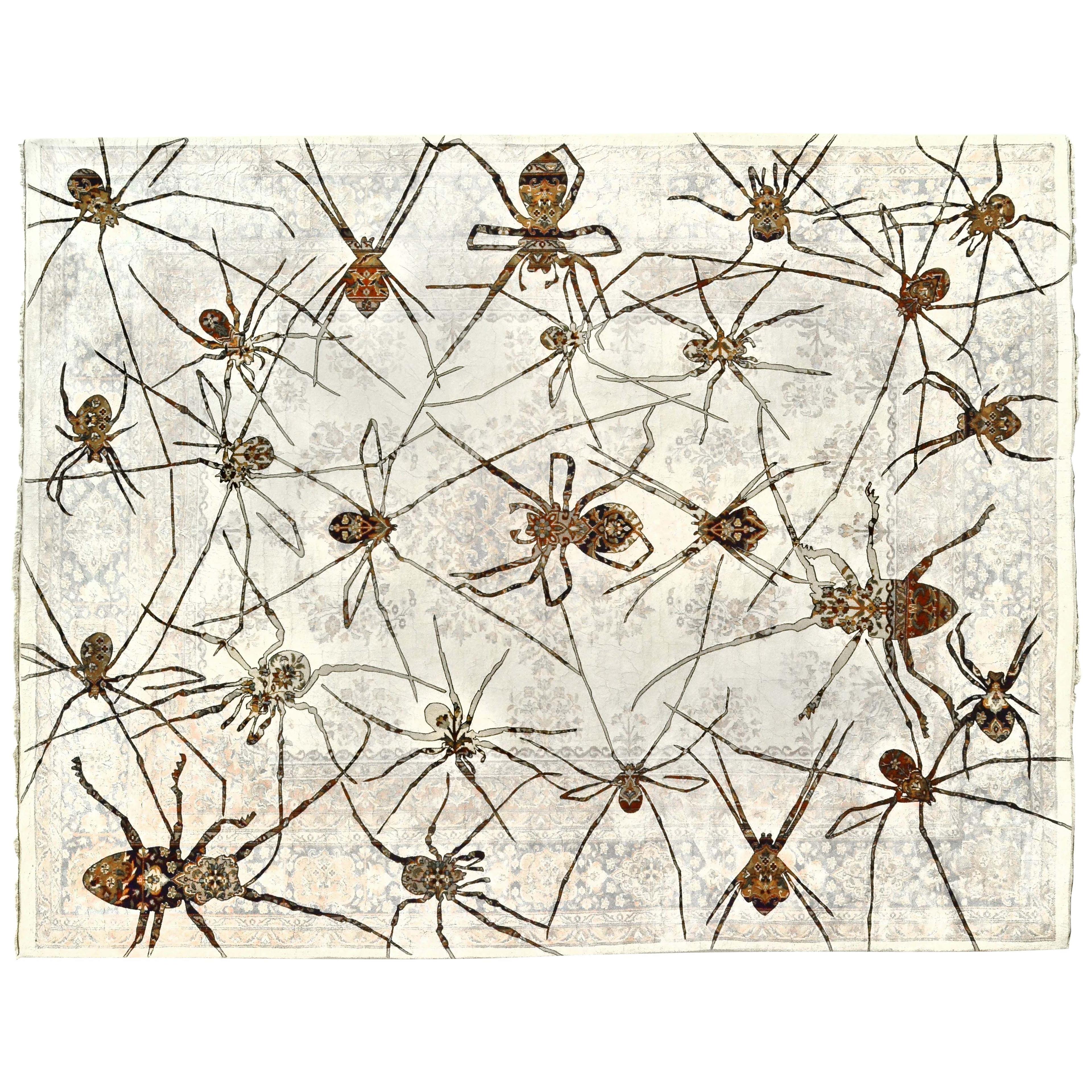 'MANY SPIDERS FOR DANIEL SPOERRI’  tapestry - wall hanging - artpiece
