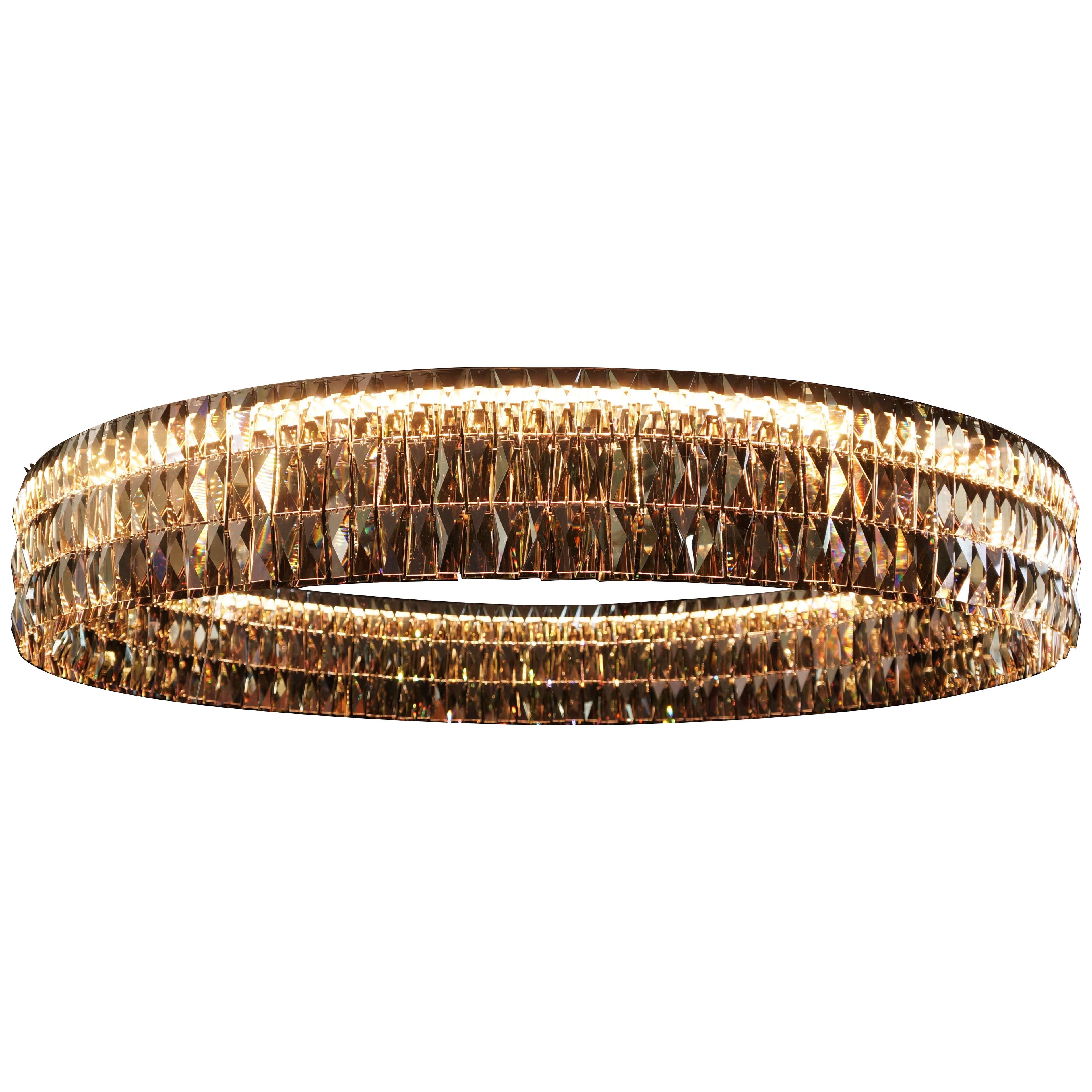 GLITTERHOOP - GOLDEN ANTIQUE - minimlaist crystal chandelier