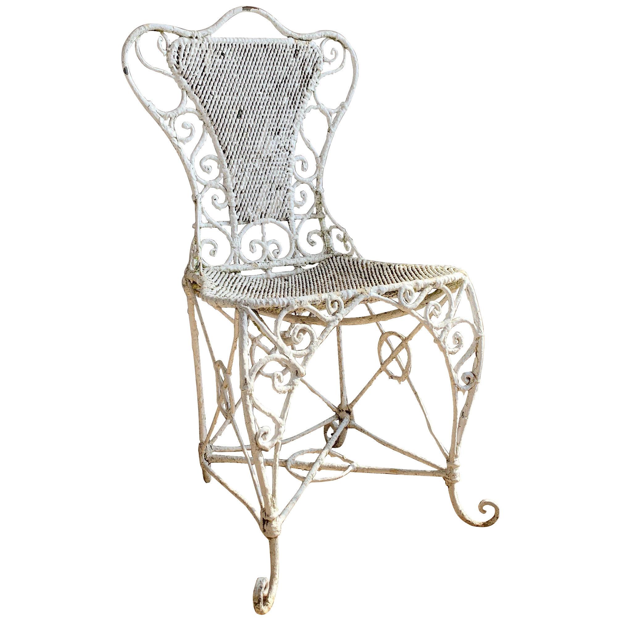 An Ornate Regency Wirework Iron Chair