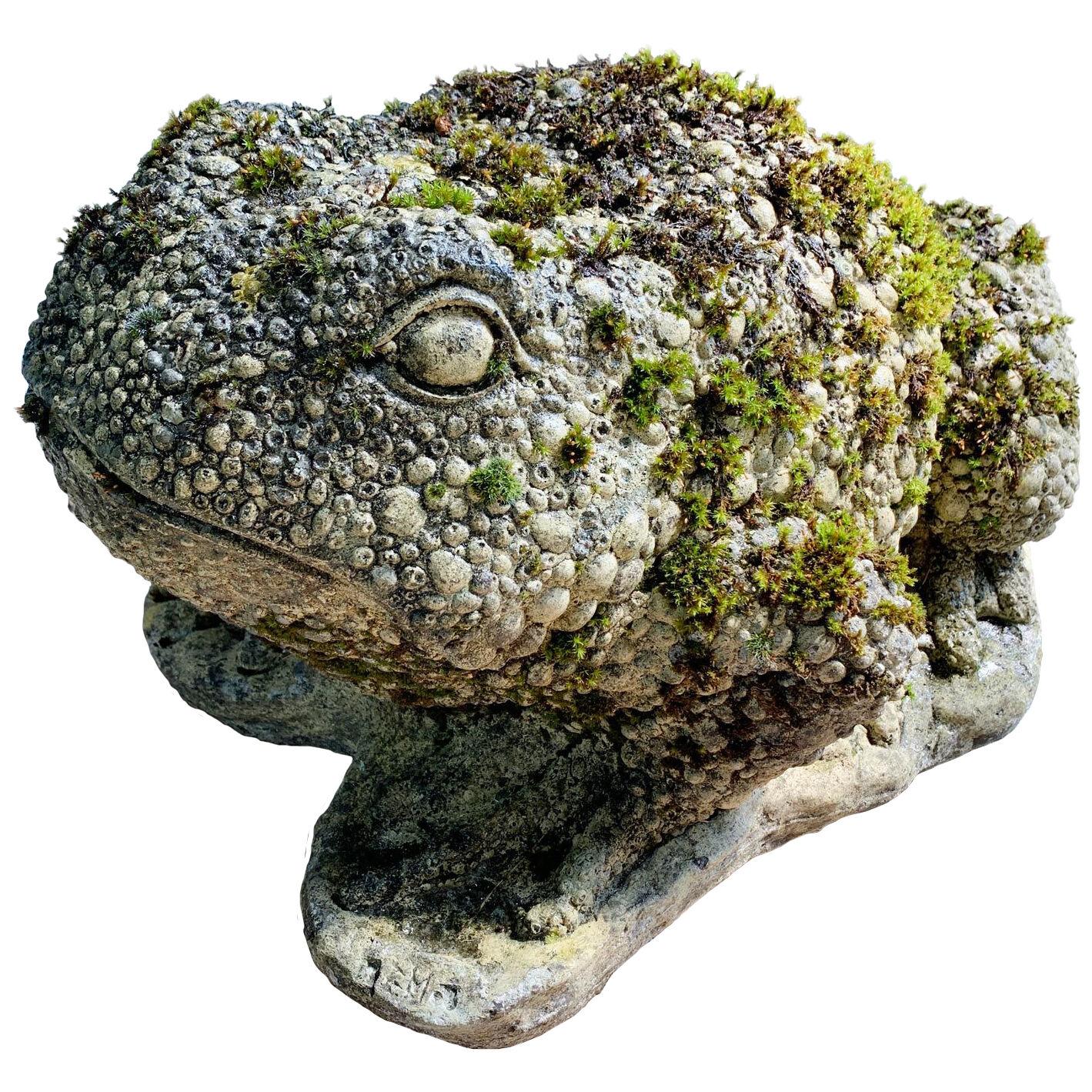 Mid-Century Warty Mossy Garden Toad