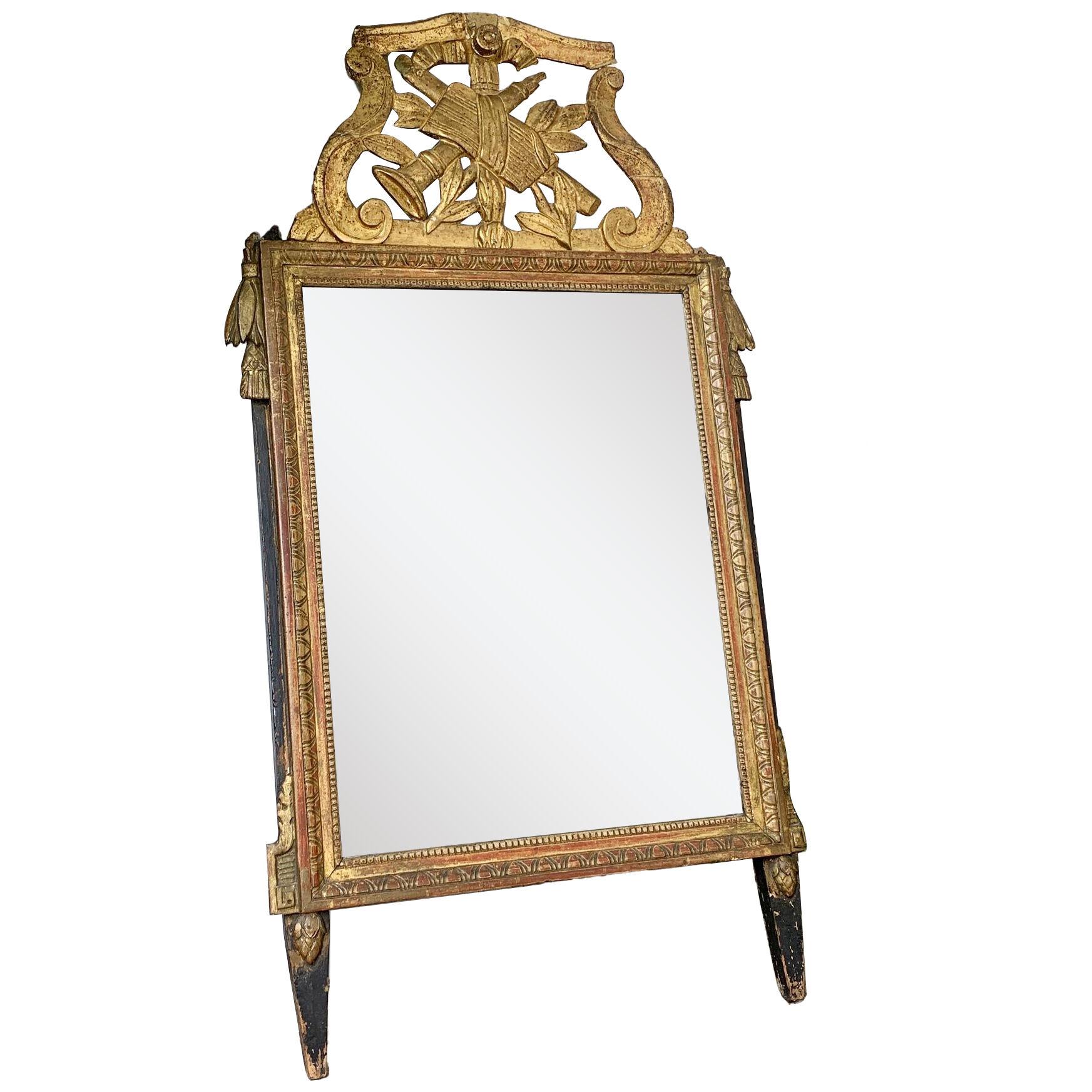 Superb Large 18th Century Louis XVI Gilt Wood Mirror