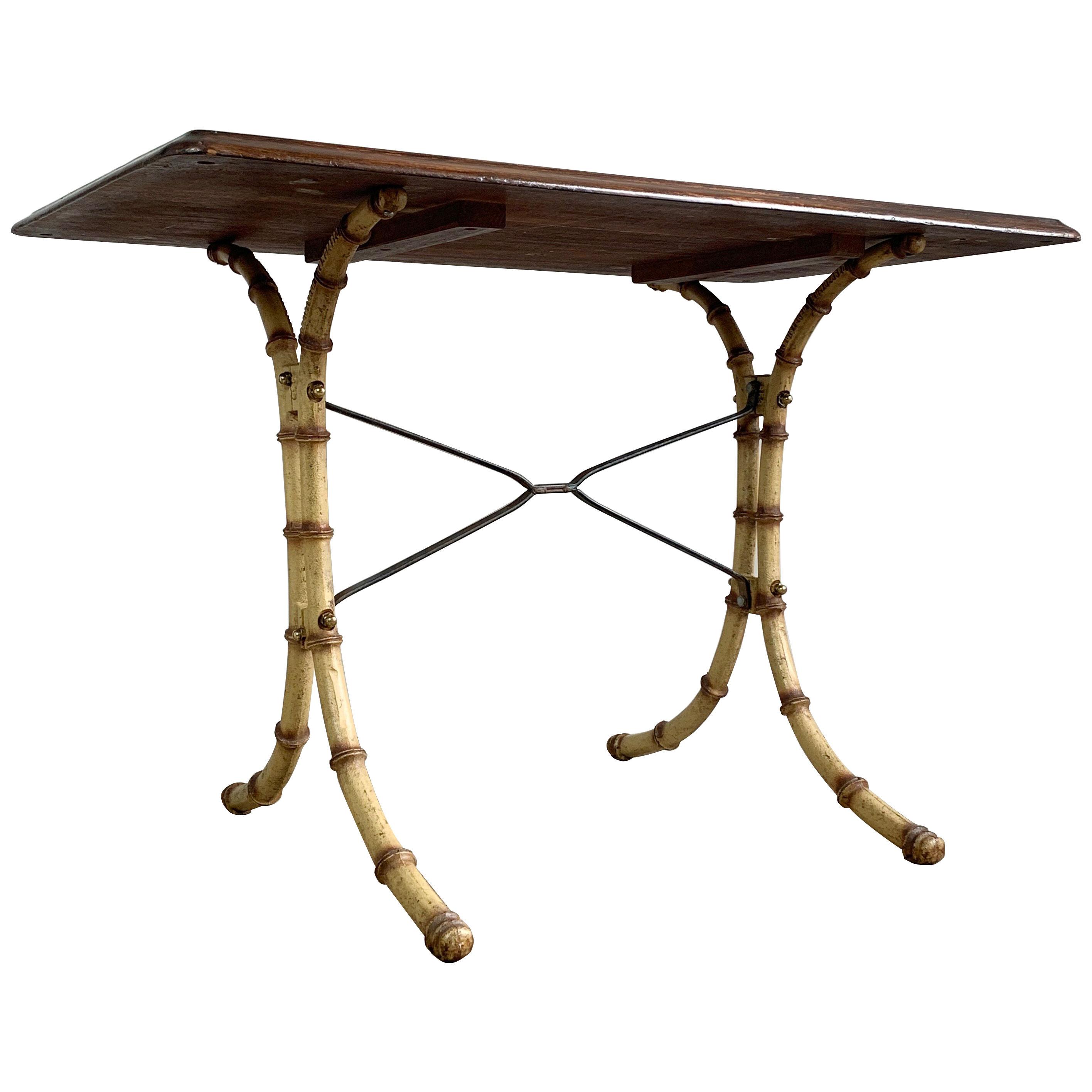English Faux Bamboo Table, early 20th Century
