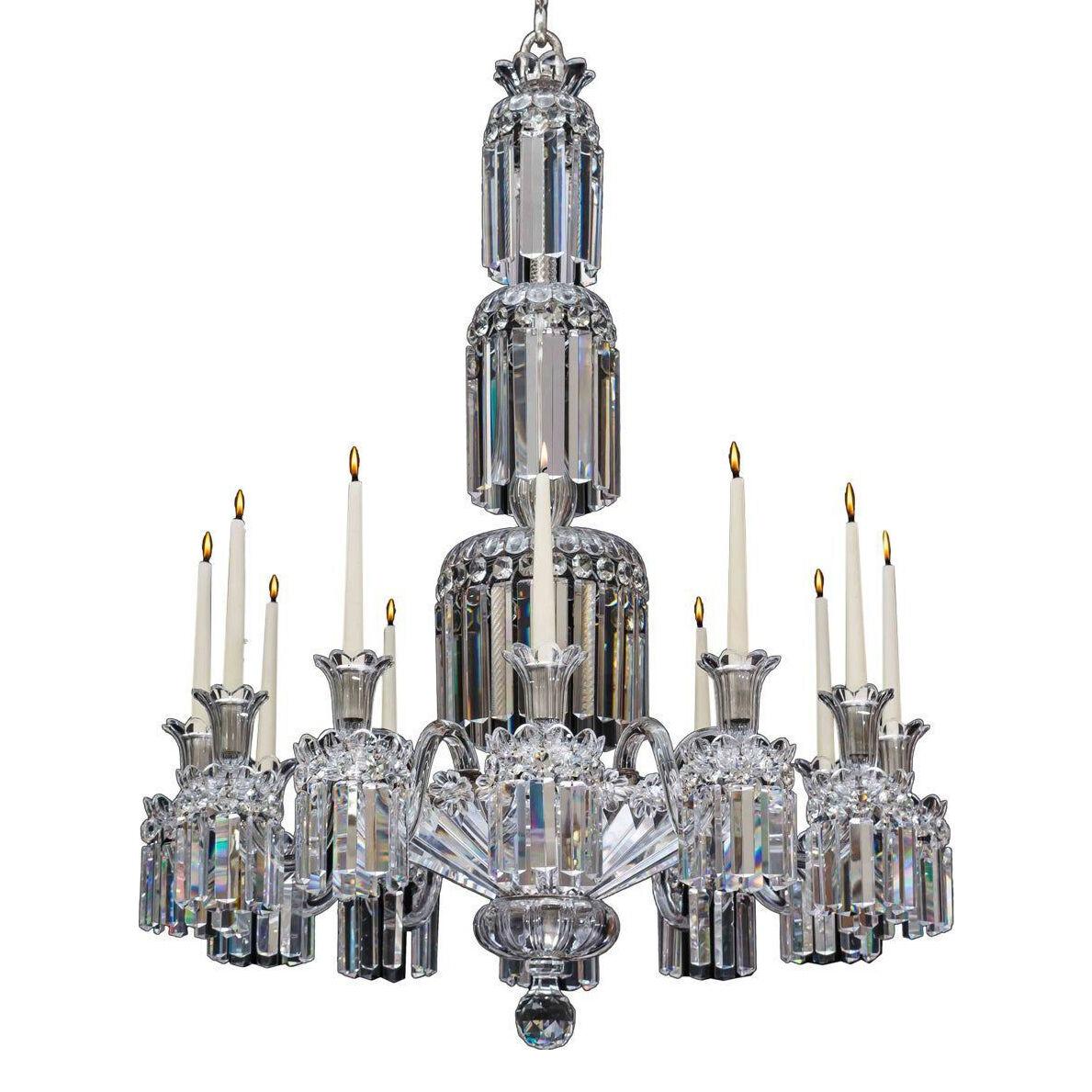 Twelve-Light William IV Crystal Chandelier Attributed to Perry & Co