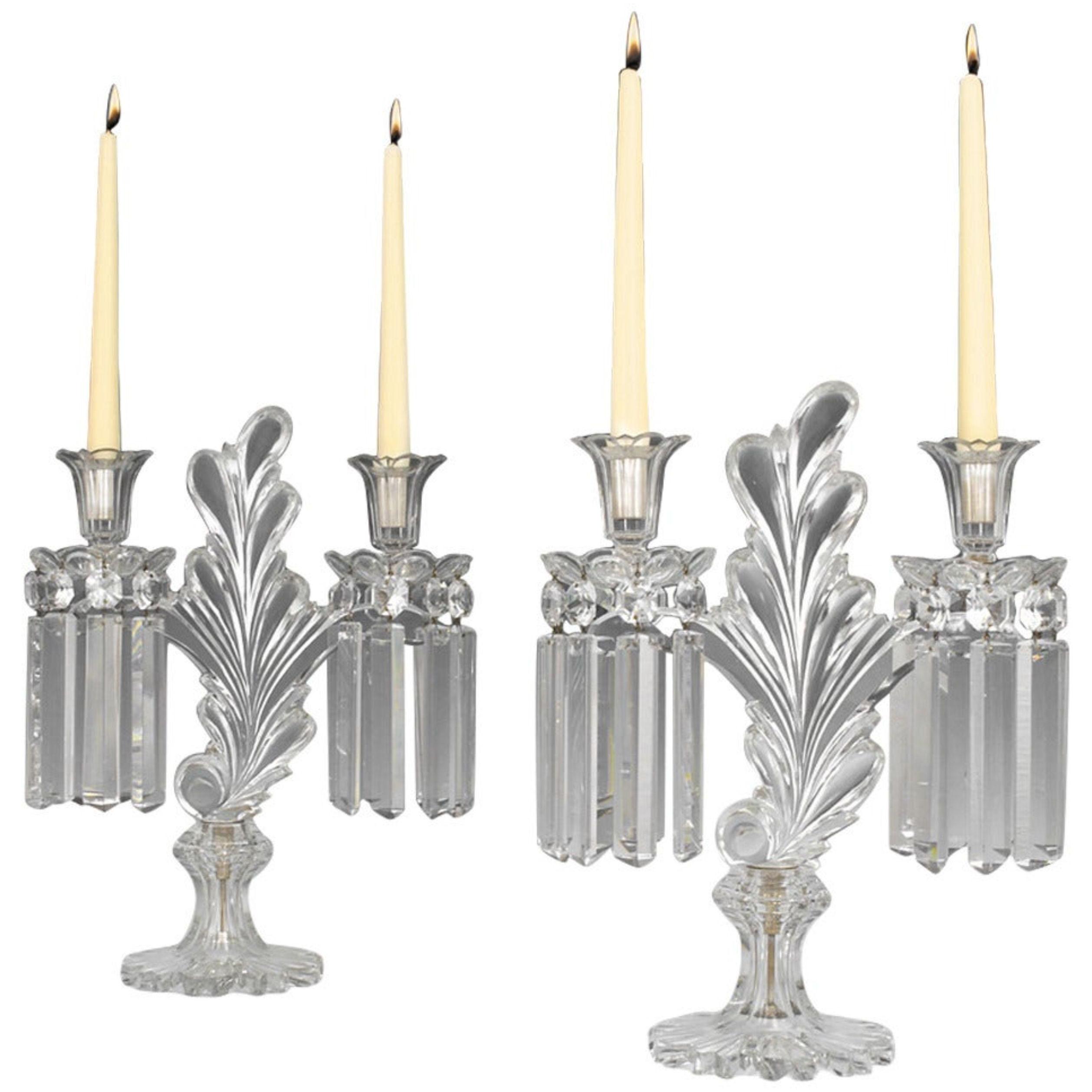Superb Quality Pair of Early Victorian Cut Glass Candelabra	