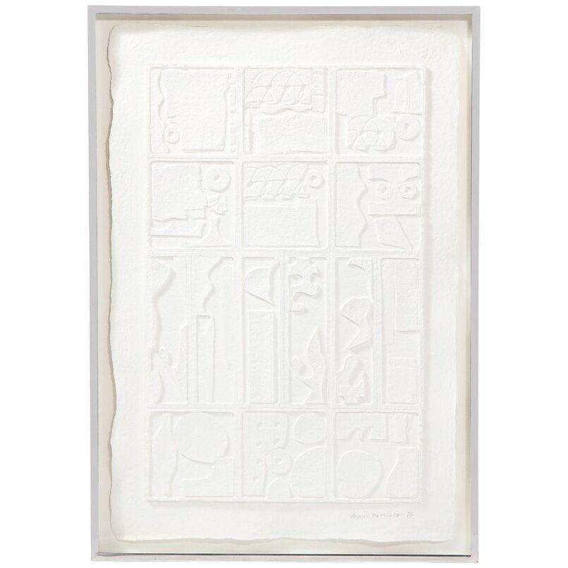 Framed Louise Nevelson 'Dawn Prescence' A White Molded Paper Intaglio Edition 75