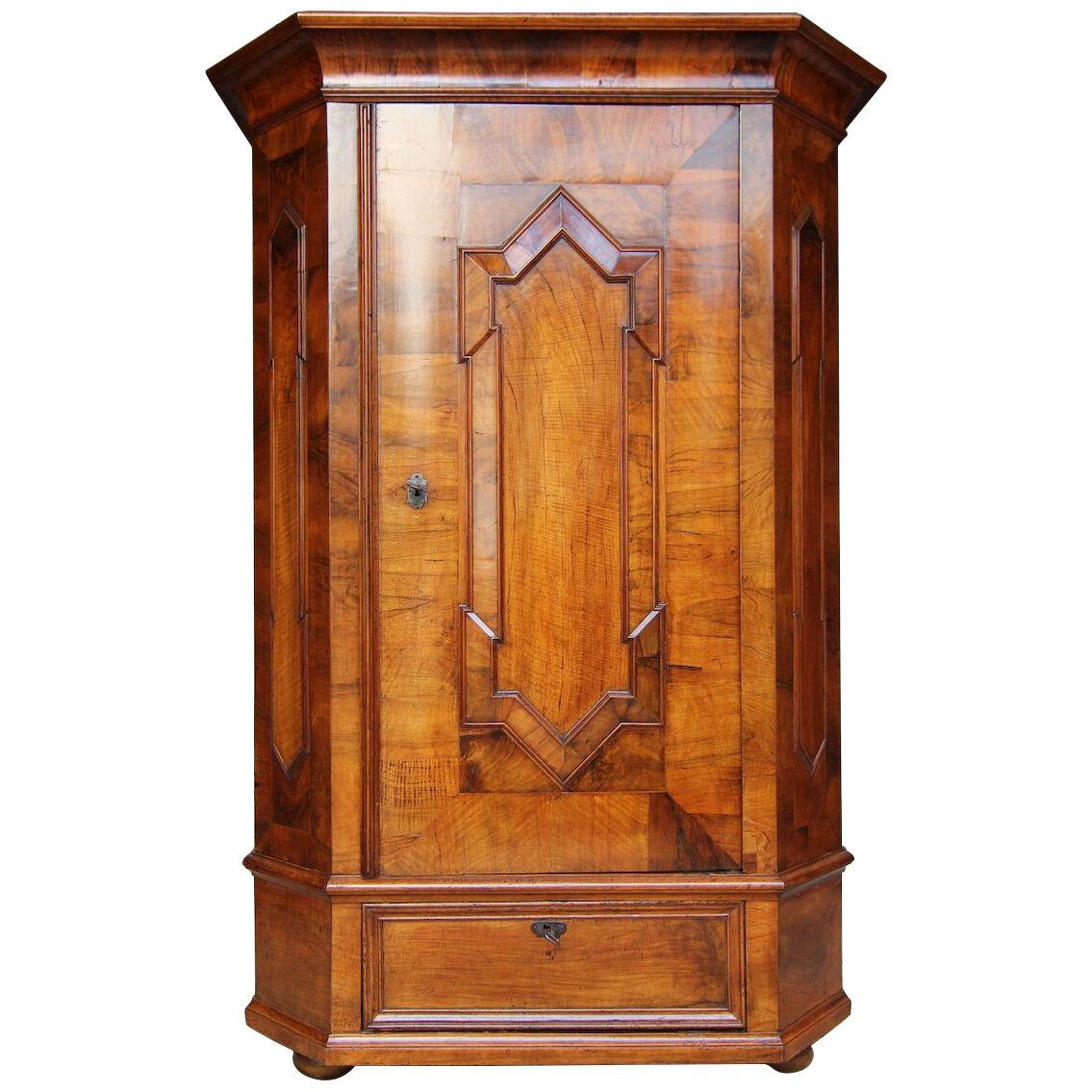 Early 19th Century German Single Door Baroque Cabinet