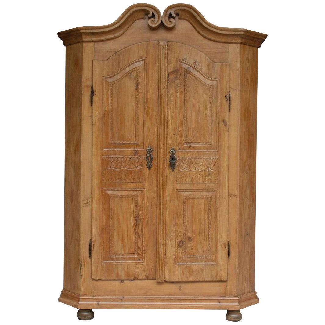 Early 19th Century German Provincial Cabinet Made of Pine