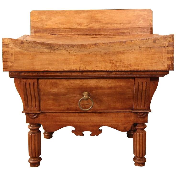 Early 20th Century Louis Philippe Butcher Block