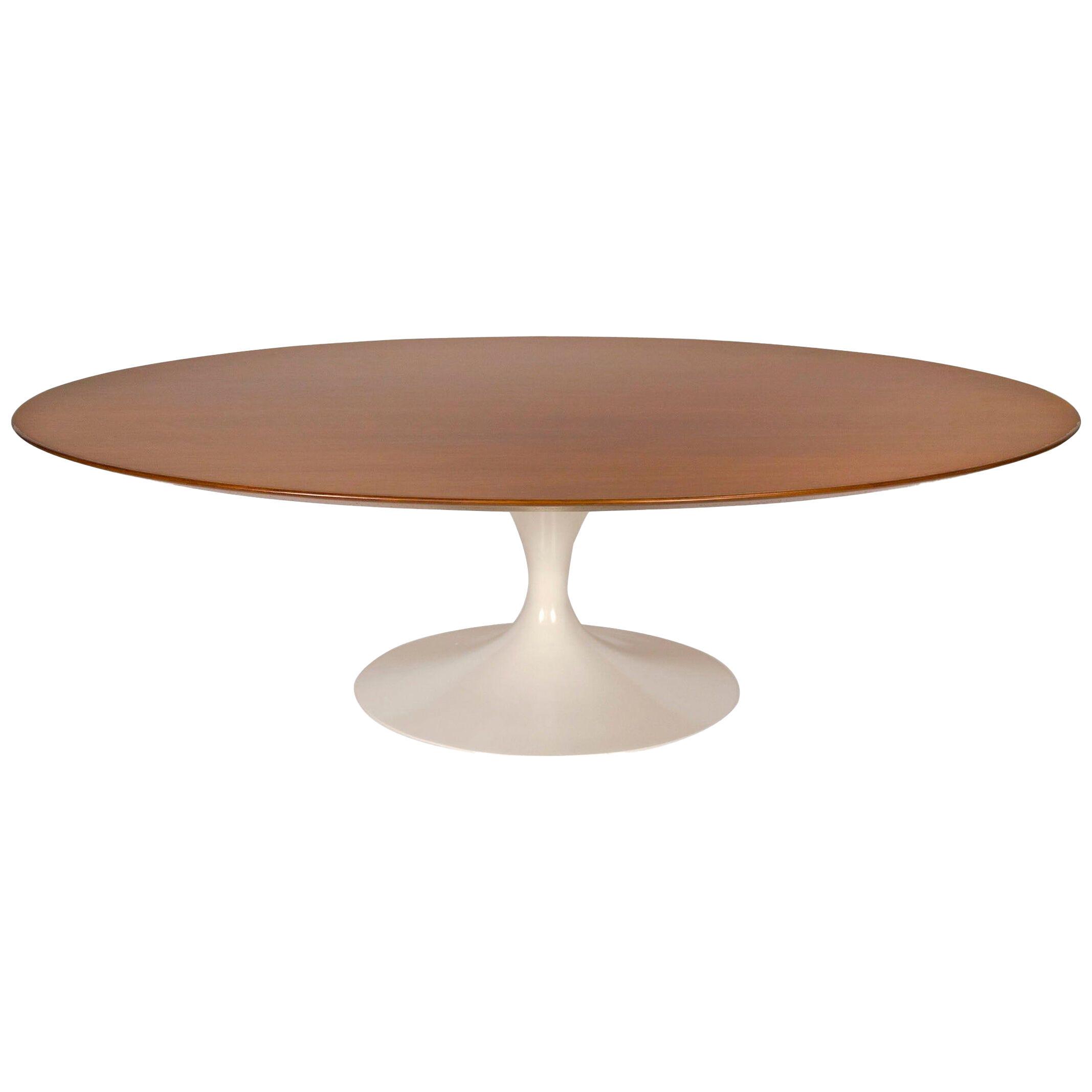 1960s Eero Saarinen Oval Walnut Coffee Table for Knoll
