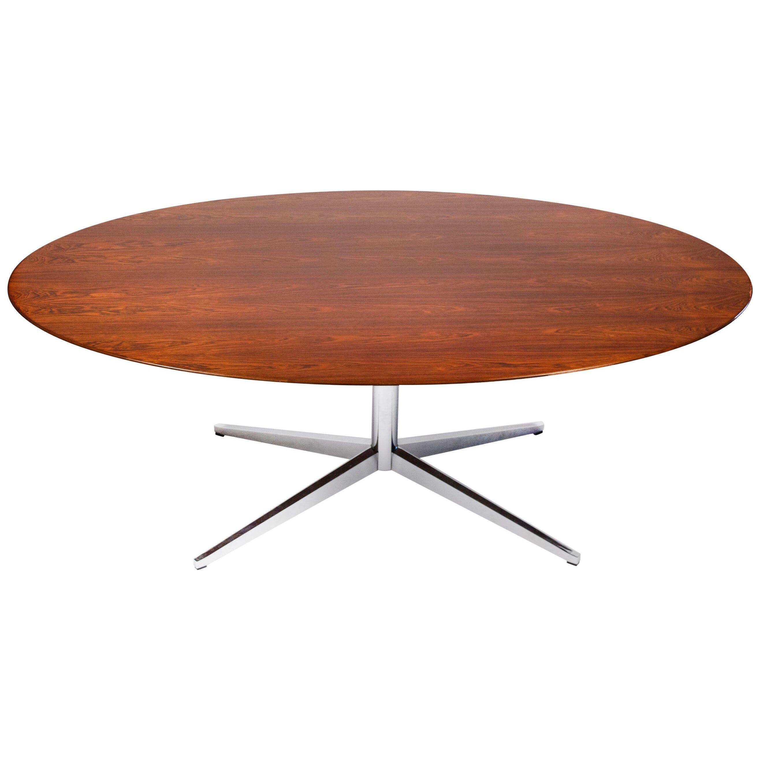 Florence Knoll Table Desk in Exotic Brazilian Rosewood