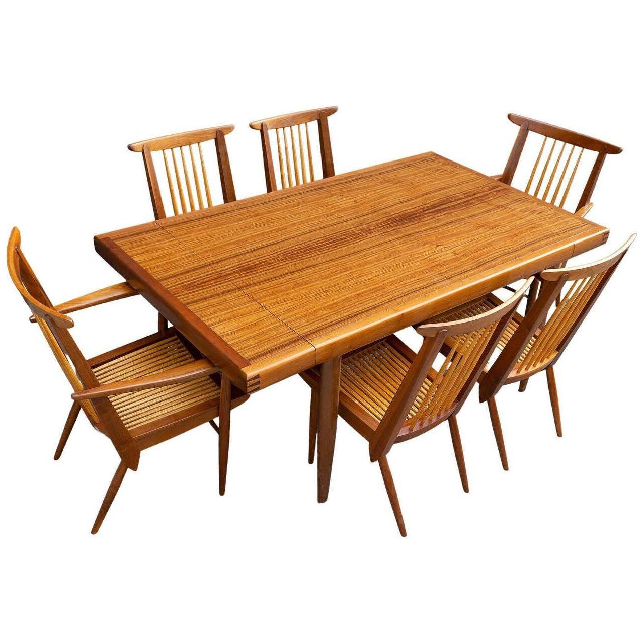 George Nakashima Dining Table & Chairs Widdicomb Origins Collection 1959