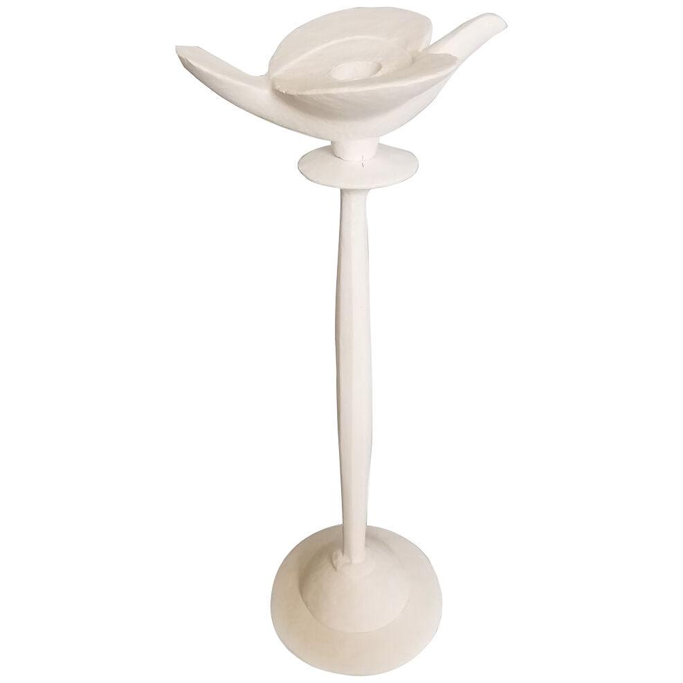 "Oiseau" Candlestick in Plaster and Polyester by François Dimech