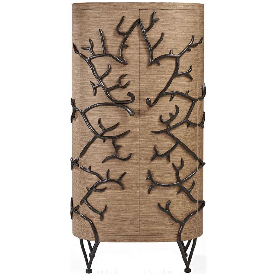 "Victor" Oak and Wrought Iron Cabinet Elizabeth Garouste, Limited Edition 2007