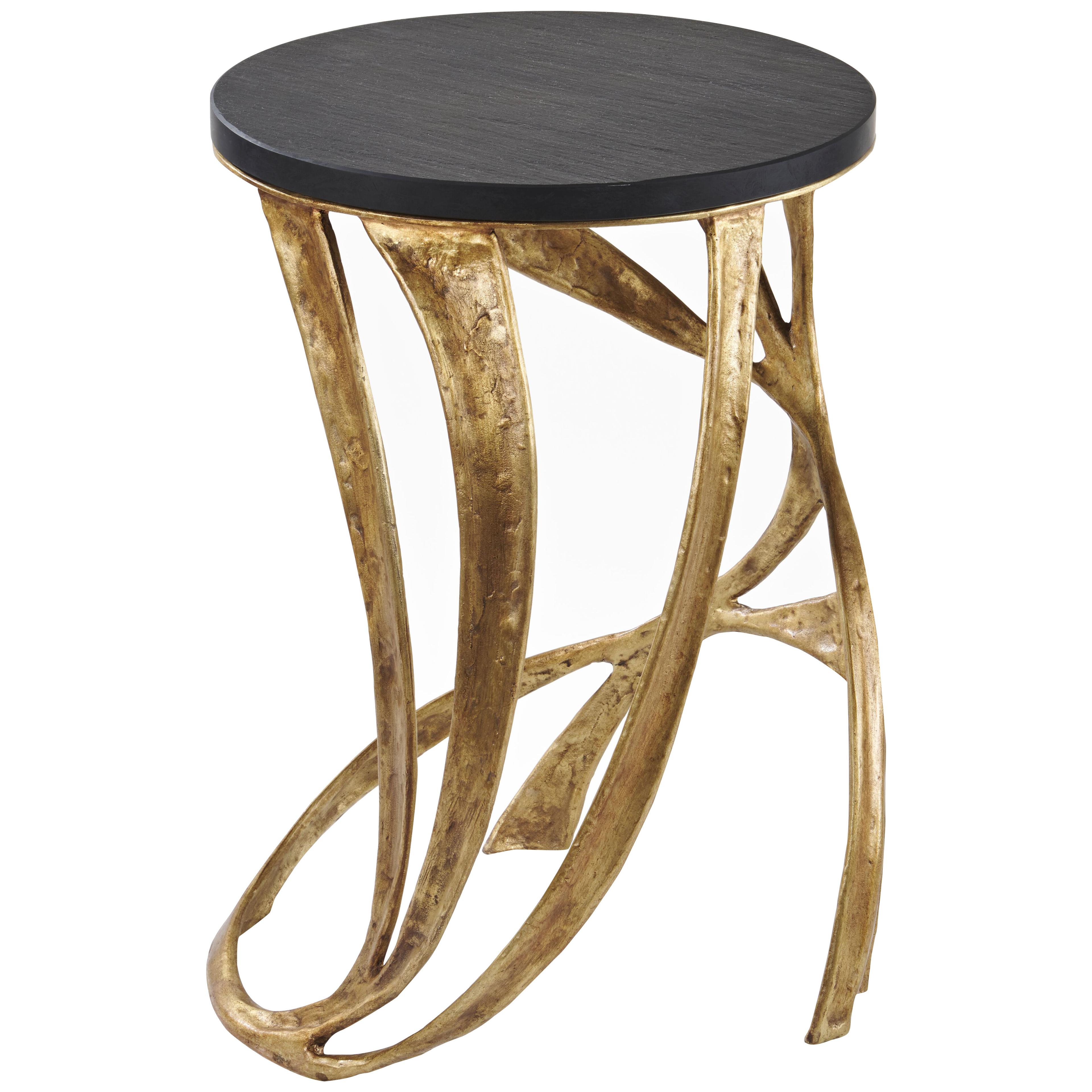 "Arcos" Bronze and Slate Pedestal Table by Franck Evennou, Limited Edition, 2021