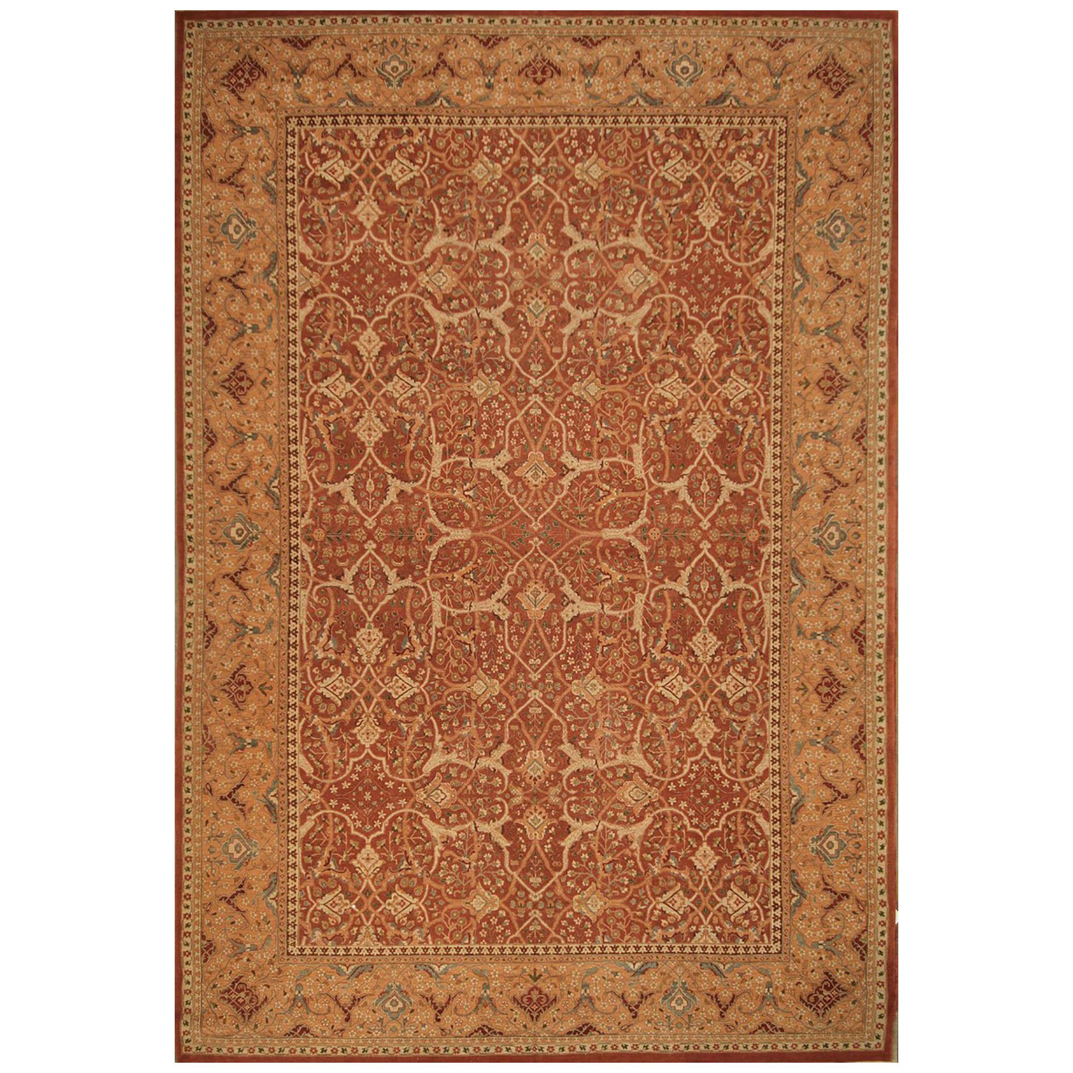 Rug & Kilim’s Tabriz Style Rug in Beige Brown All Over Pattern