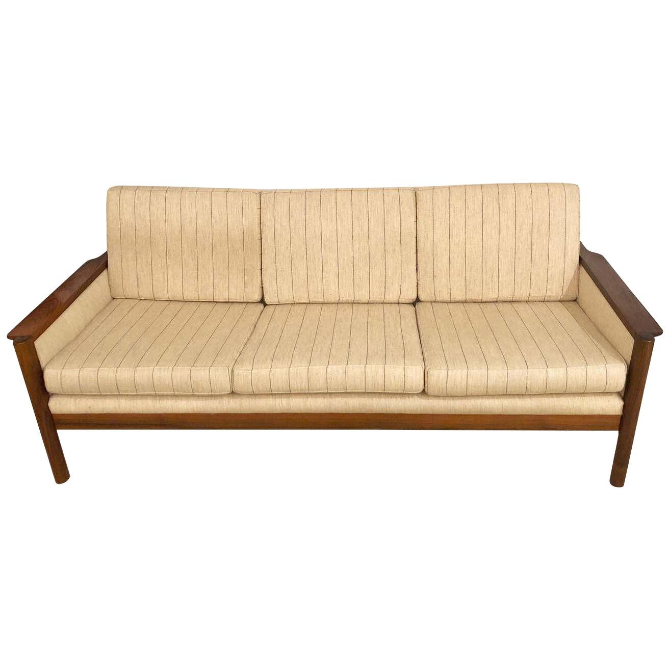 Rosewood Sven Ivar Dysthe Reupholstered 3-Seat Sofa and a Lounge Chair, 1950s