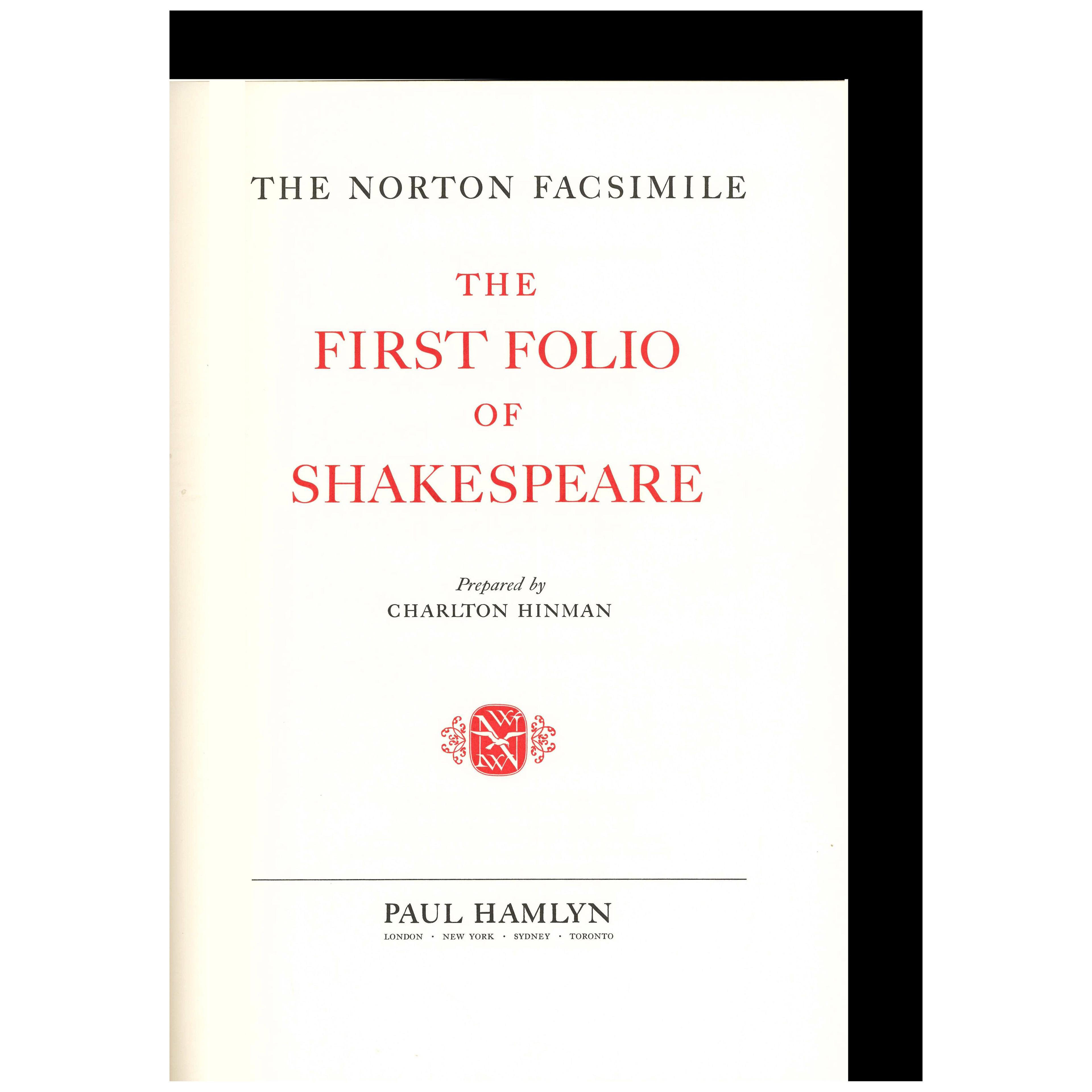 The Norton Facsimile - The First Folio of Shakespeare. Book