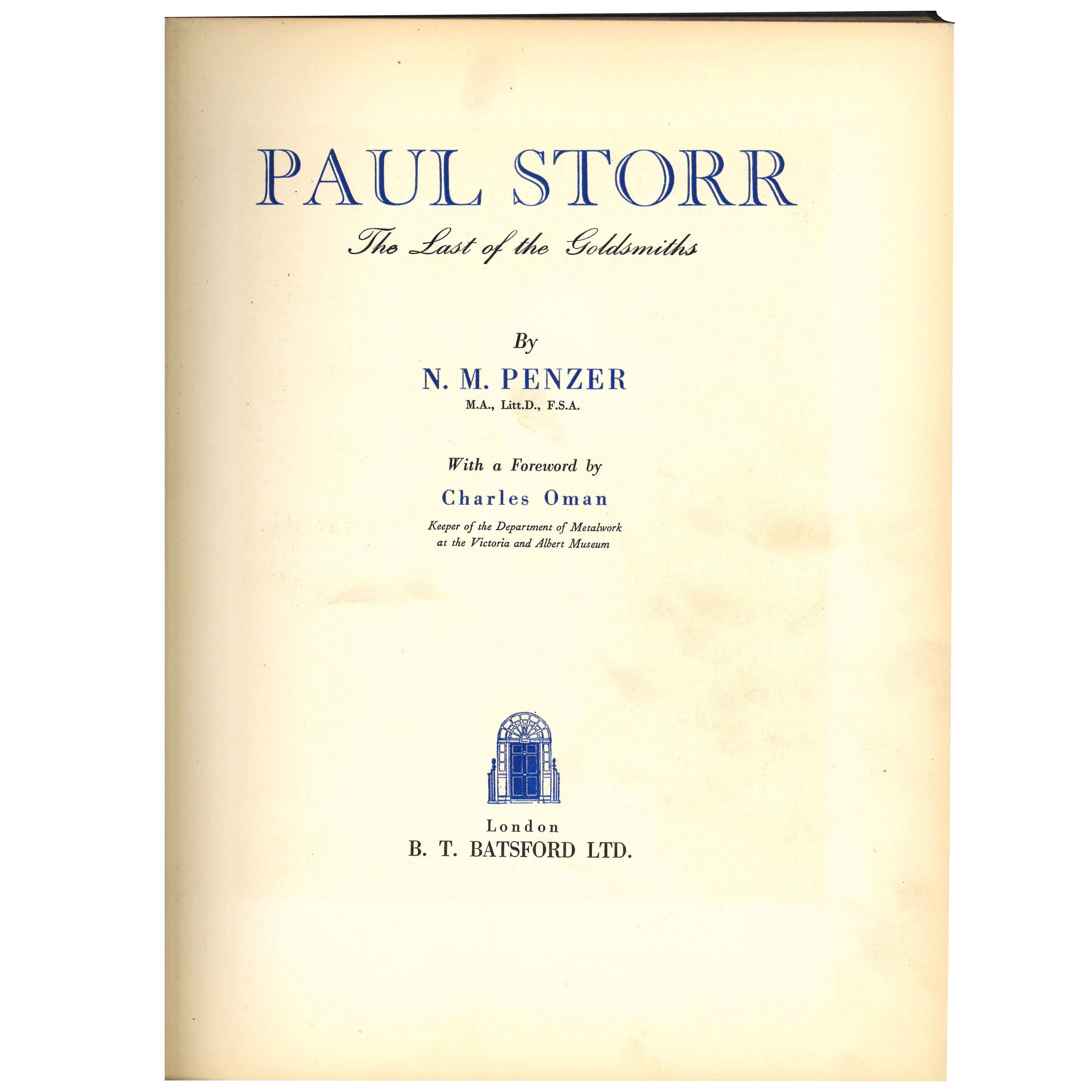 PAUL STORR - The Last of the Goldsmiths. Book