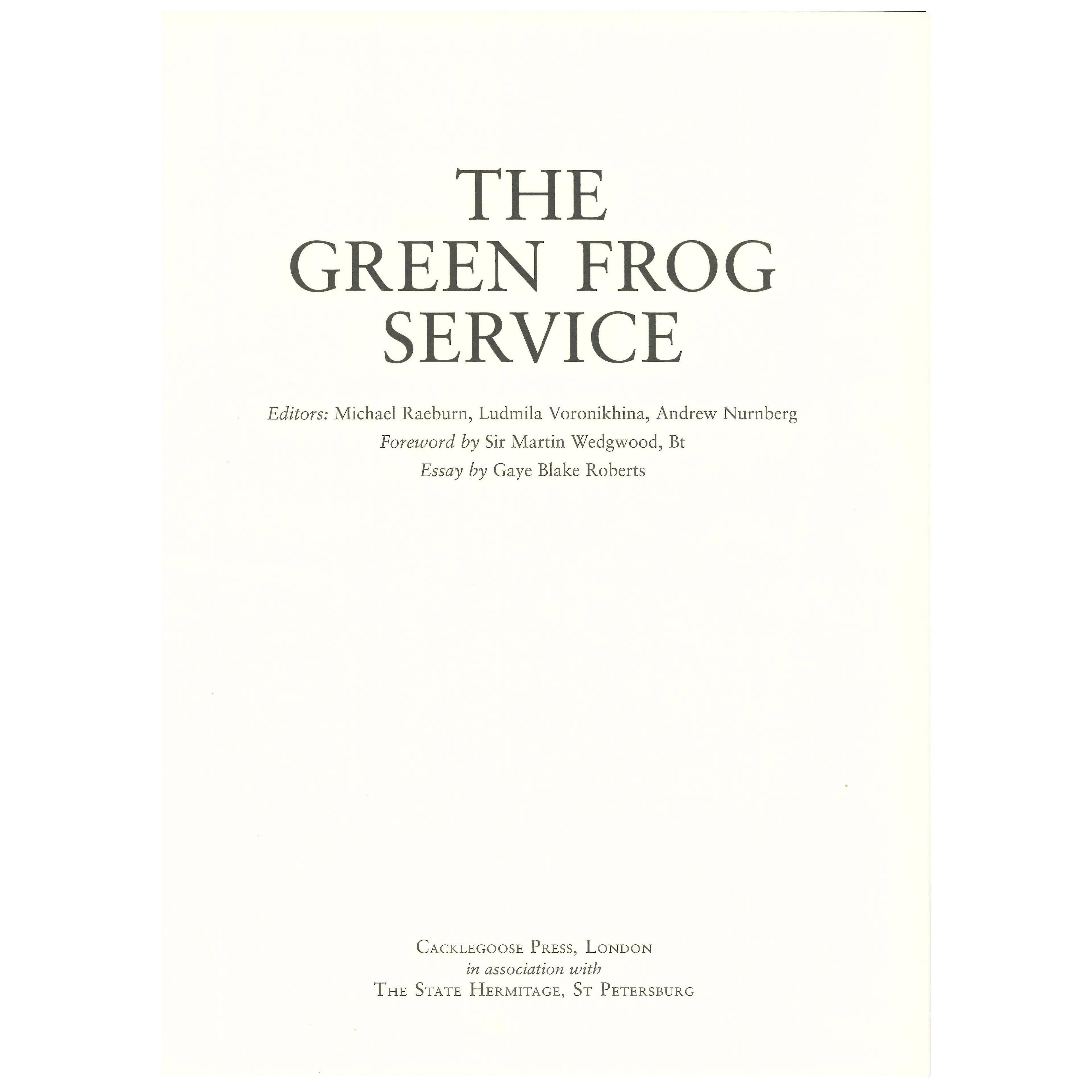 THE GREEN FROG SERVICE - Imperial Russian Dinner Service by Wedgwood. Book