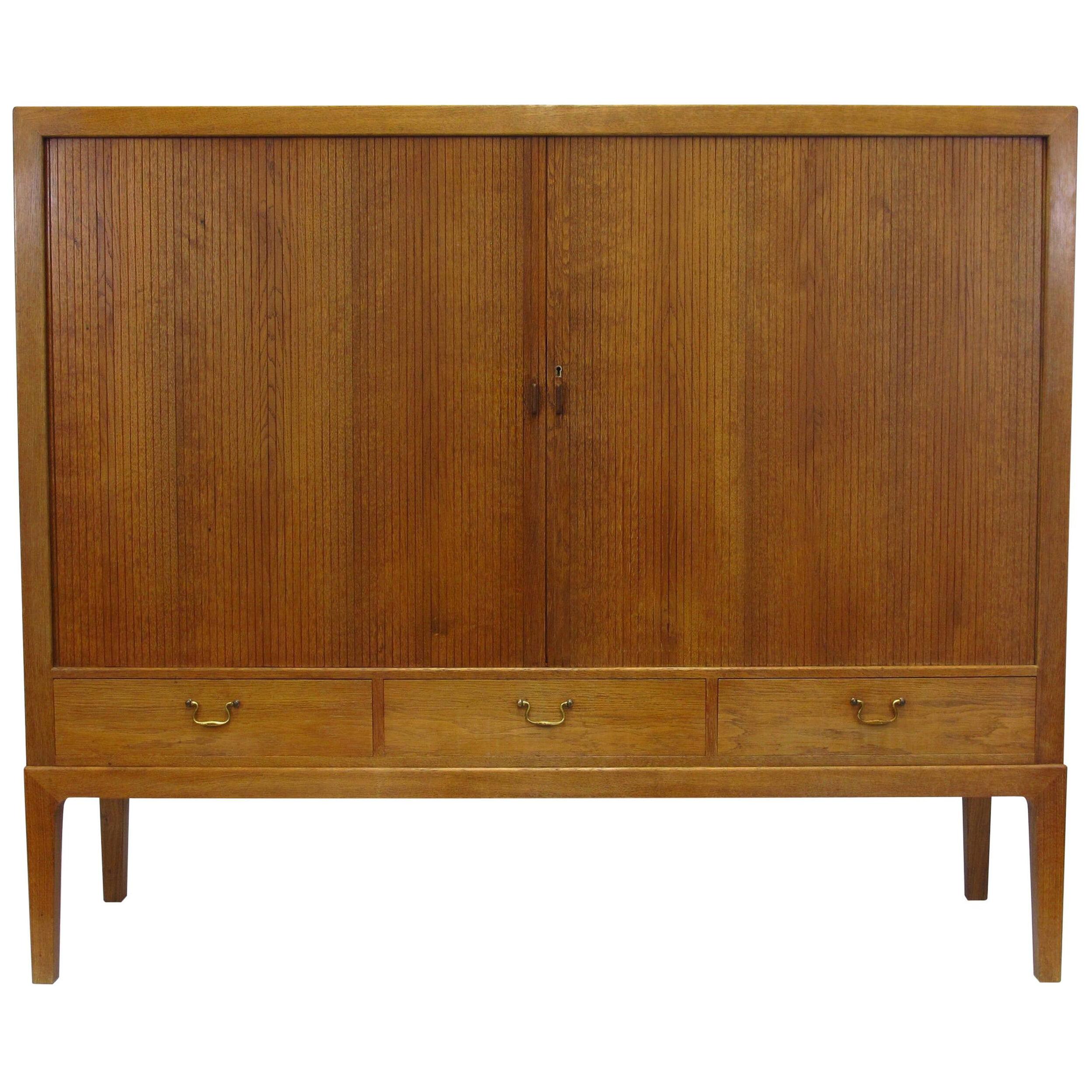 1930s Ole Wanscher Oak Sideboard Cabinet