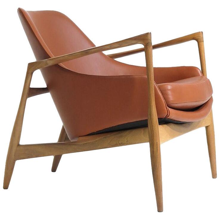 IB Kofod Larsen Lounge Chair in Leather