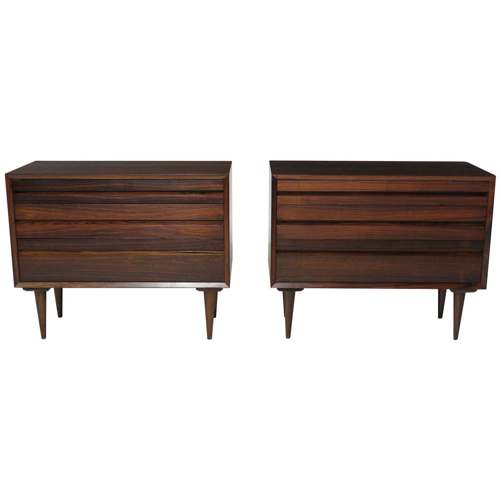 Poul Cadovius Rosewood Nightstand Cabinets
