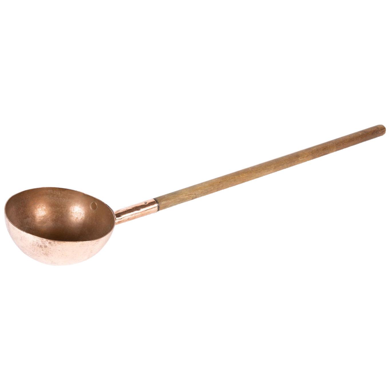 19th century copper chocolatier’s ladle