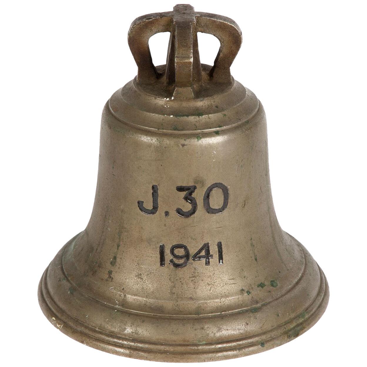  WWII ship's bell from the HMS Queen of Thanet used in the Dunkirk evacuation