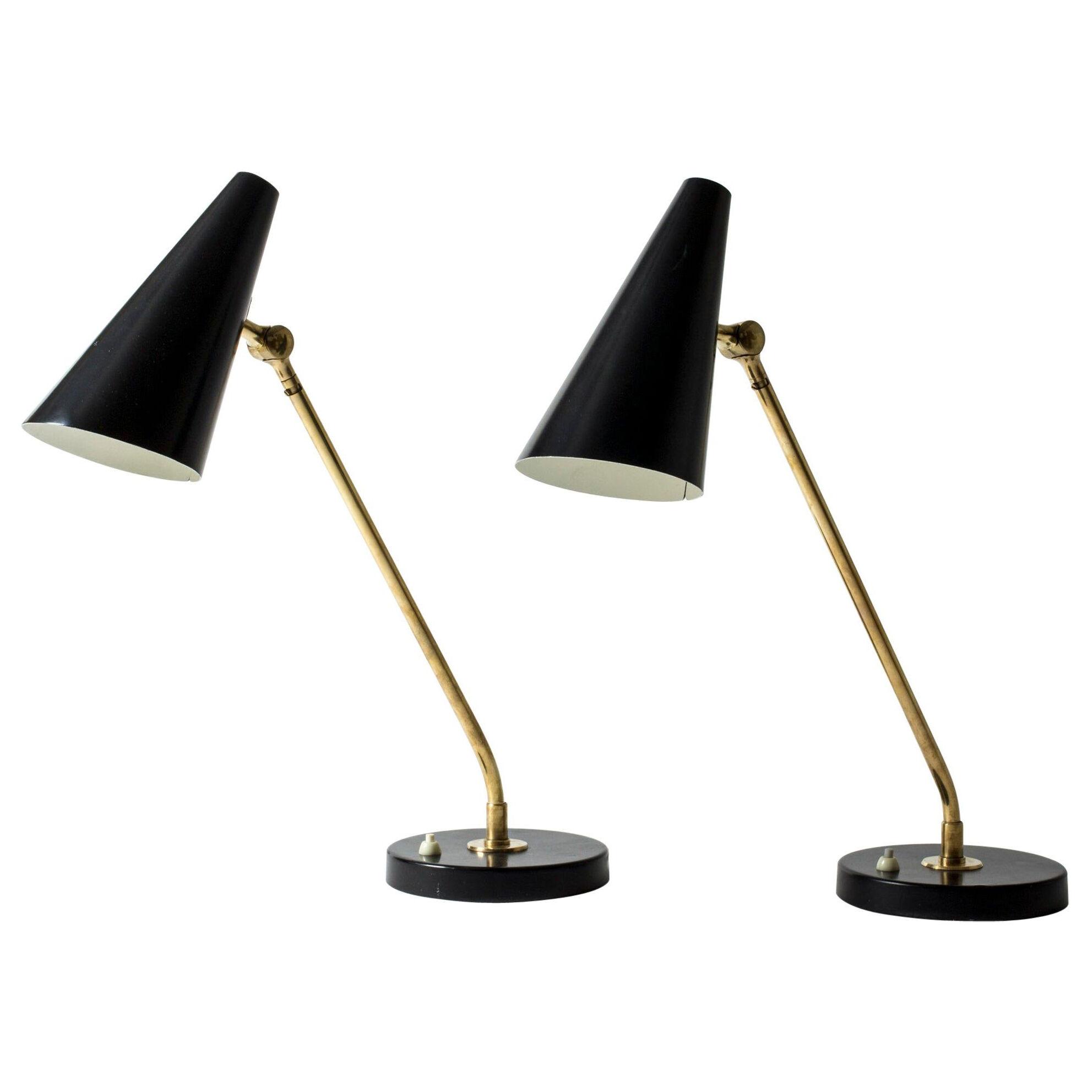 Pair of Table Lamps Designed by Bertil Brisborg for Nordiska Kompaniet, Sweden