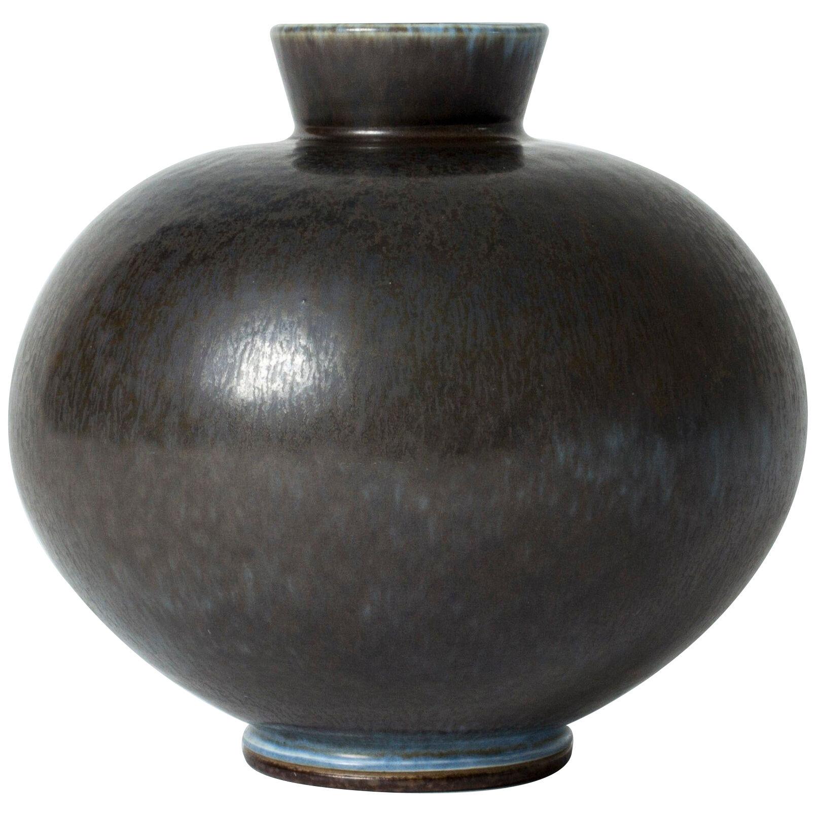 Large Stoneware Vase by Berndt Friberg for Gustavsberg, Sweden, 1978