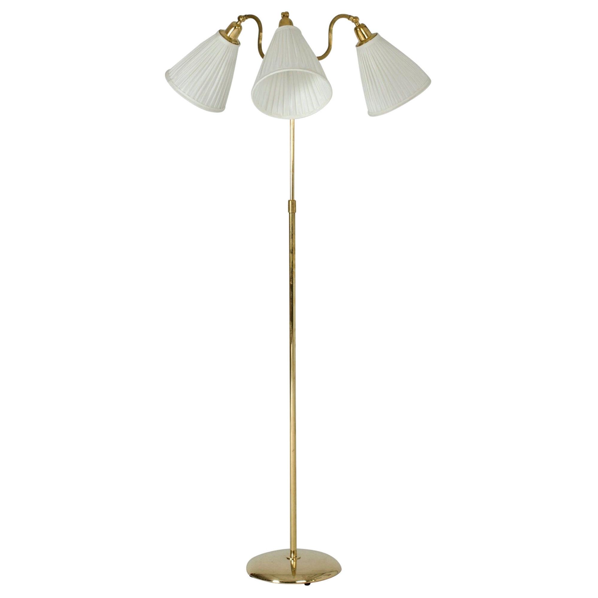 Brass Floor Lamp by Bertil Brisborg
