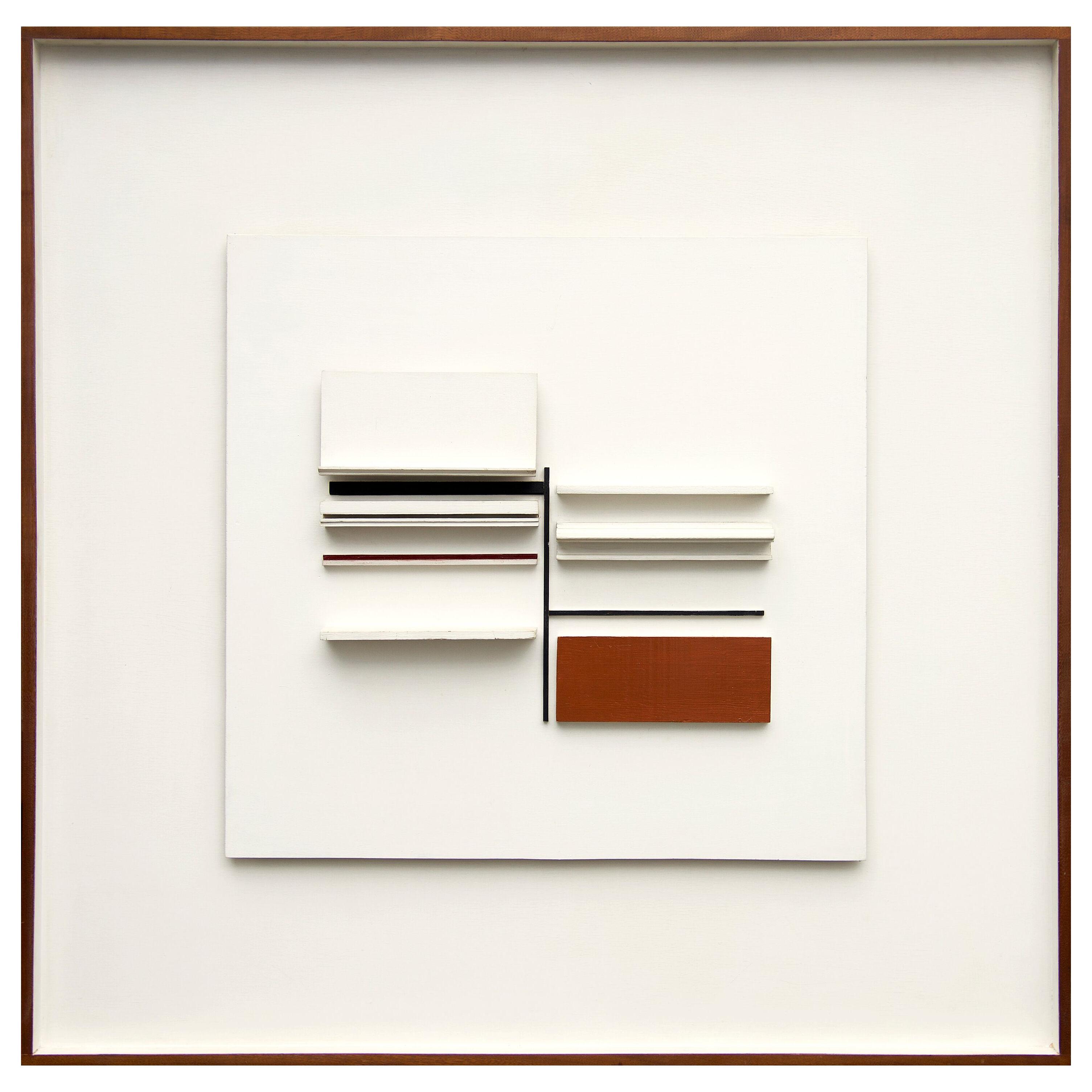 Abstract in White Black Maroon and Ochre, 1966-67