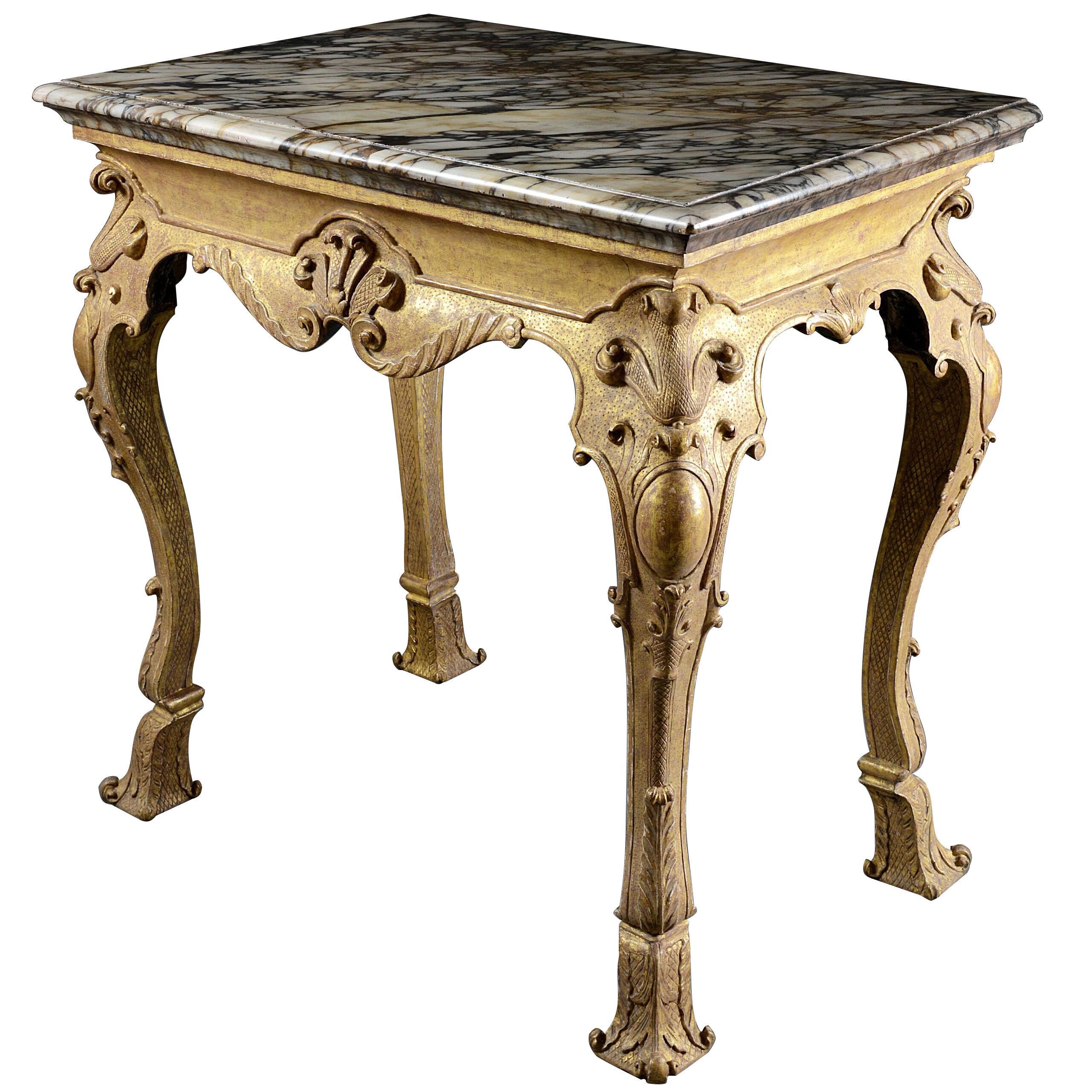 A Rare George I Giltwood Side Table possibly by James Moore