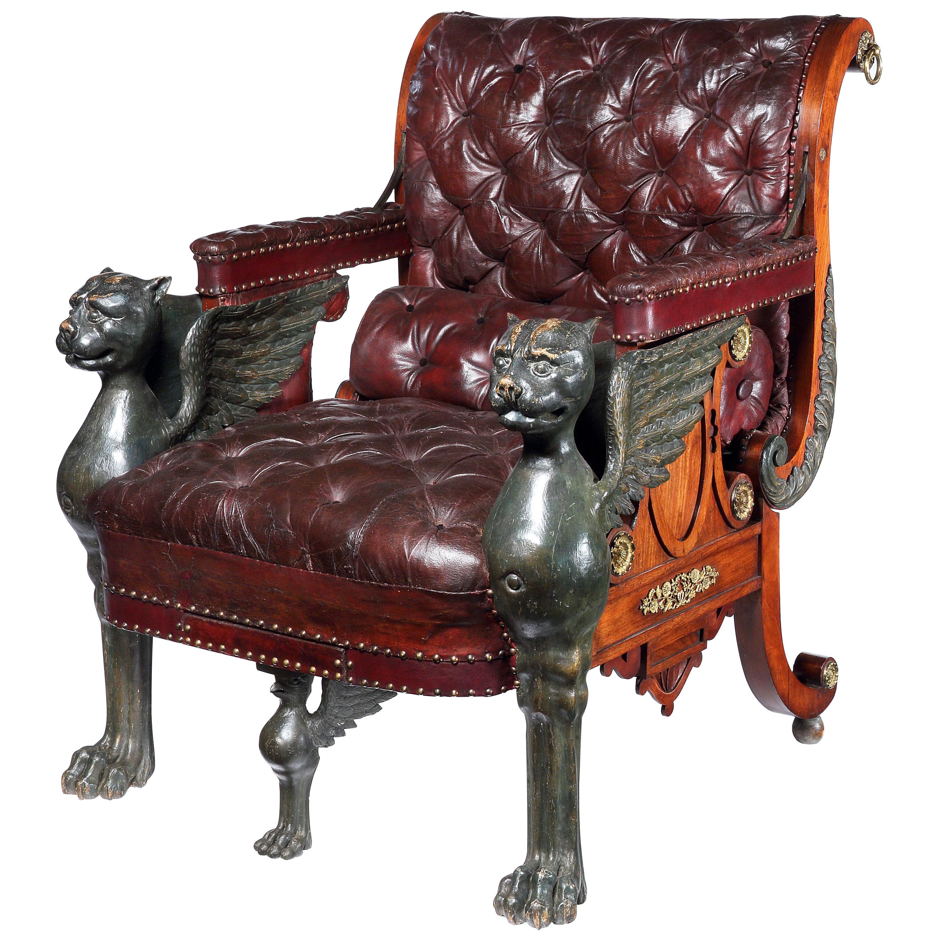 An Impressive Regency Period Reclining Armchair 