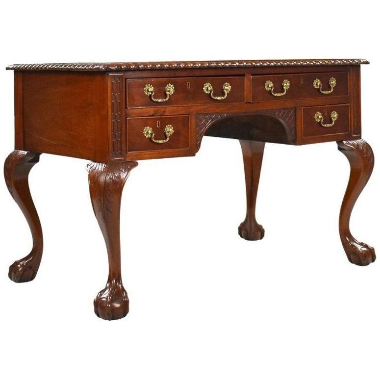 Mahogany Chippendale Style Writing Table