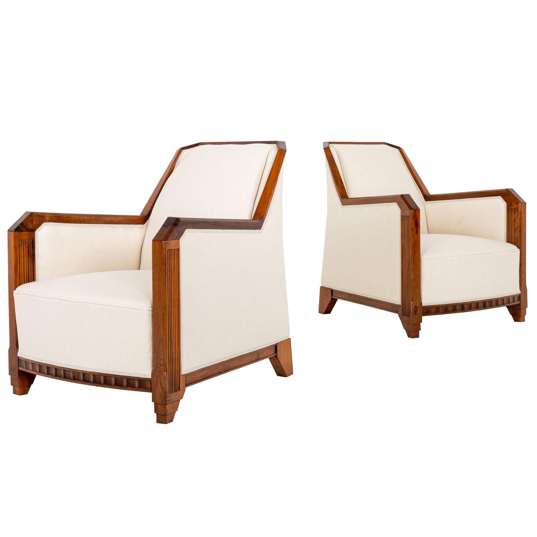 PAIR OF ART DECO CLUB CHAIRS