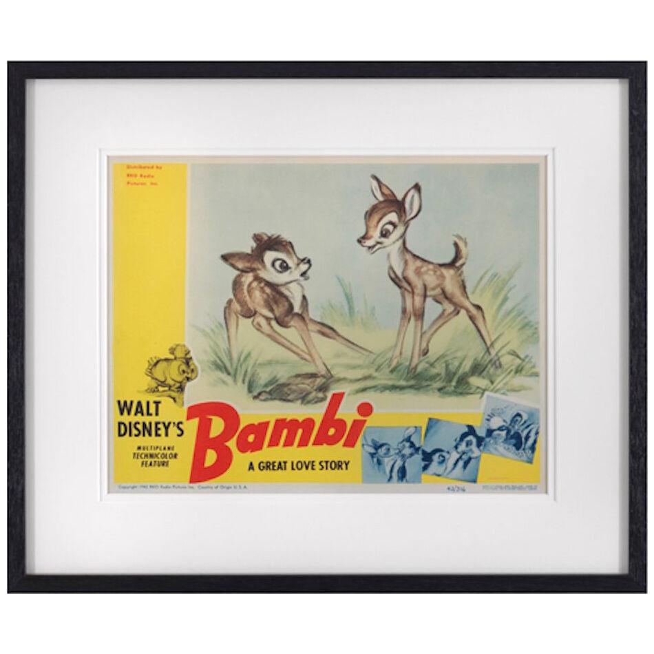 Bambi Lobby Card Framed 